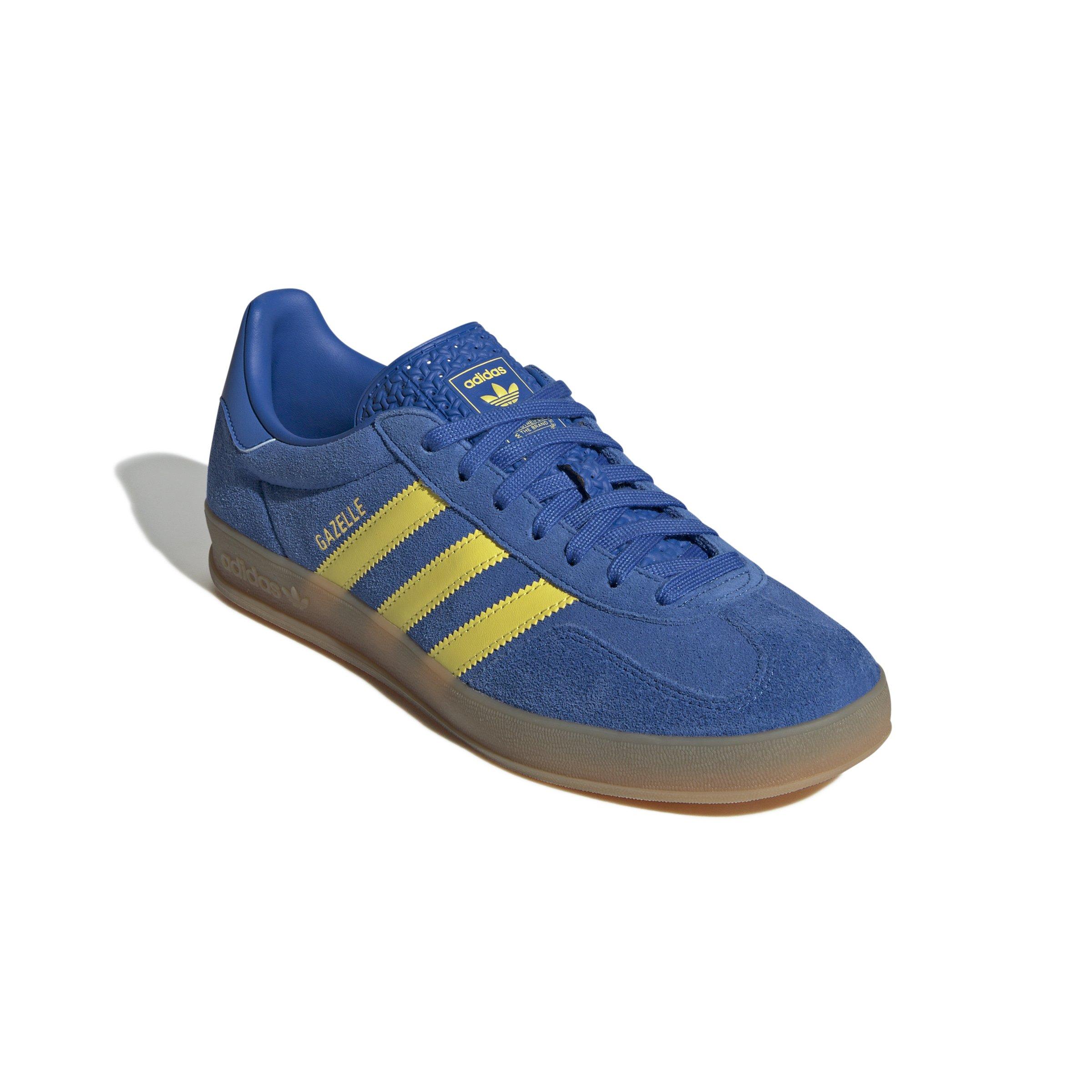 adidas Originals Gazelle "Blue/Pure Sulfur/Gum 3" Men's Shoe - BLUE/SULFUR/GUM Thumbnail View 3