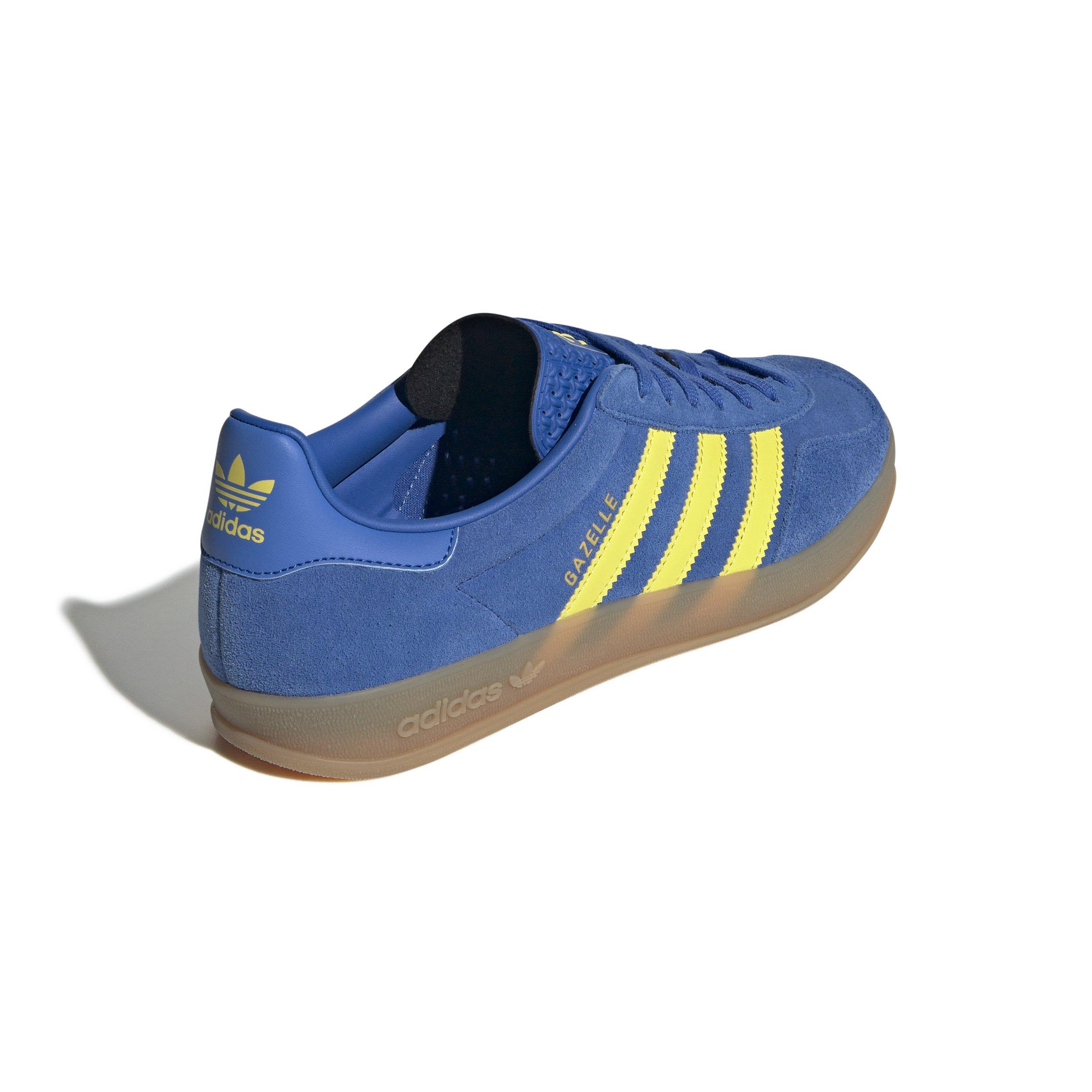 adidas Originals Gazelle "Blue/Pure Sulfur/Gum 3" Men's Shoe - BLUE/SULFUR/GUM Thumbnail View 4