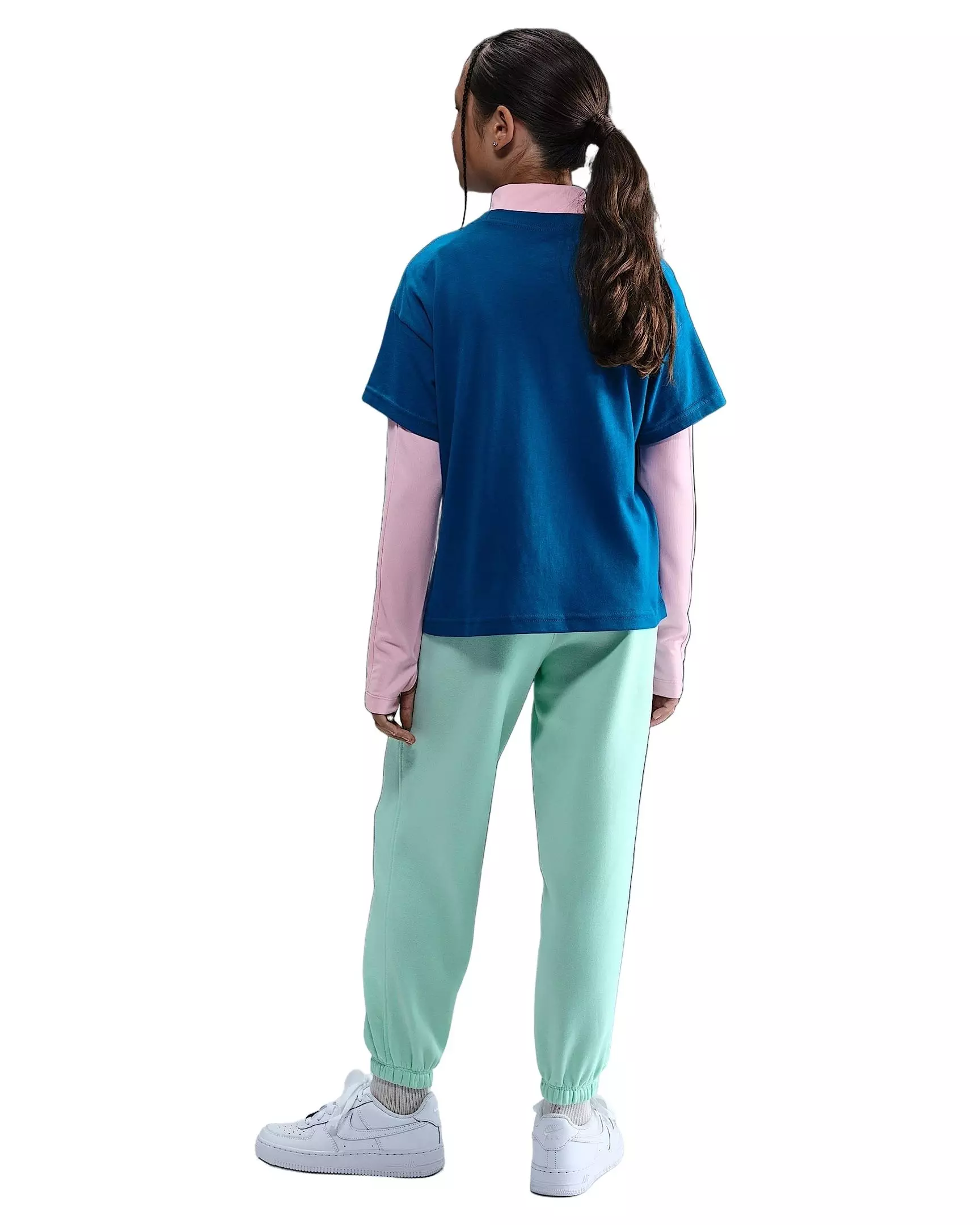 Nike Big Kids' Sportswear Club Fleece Loose Pants - Green - GREEN