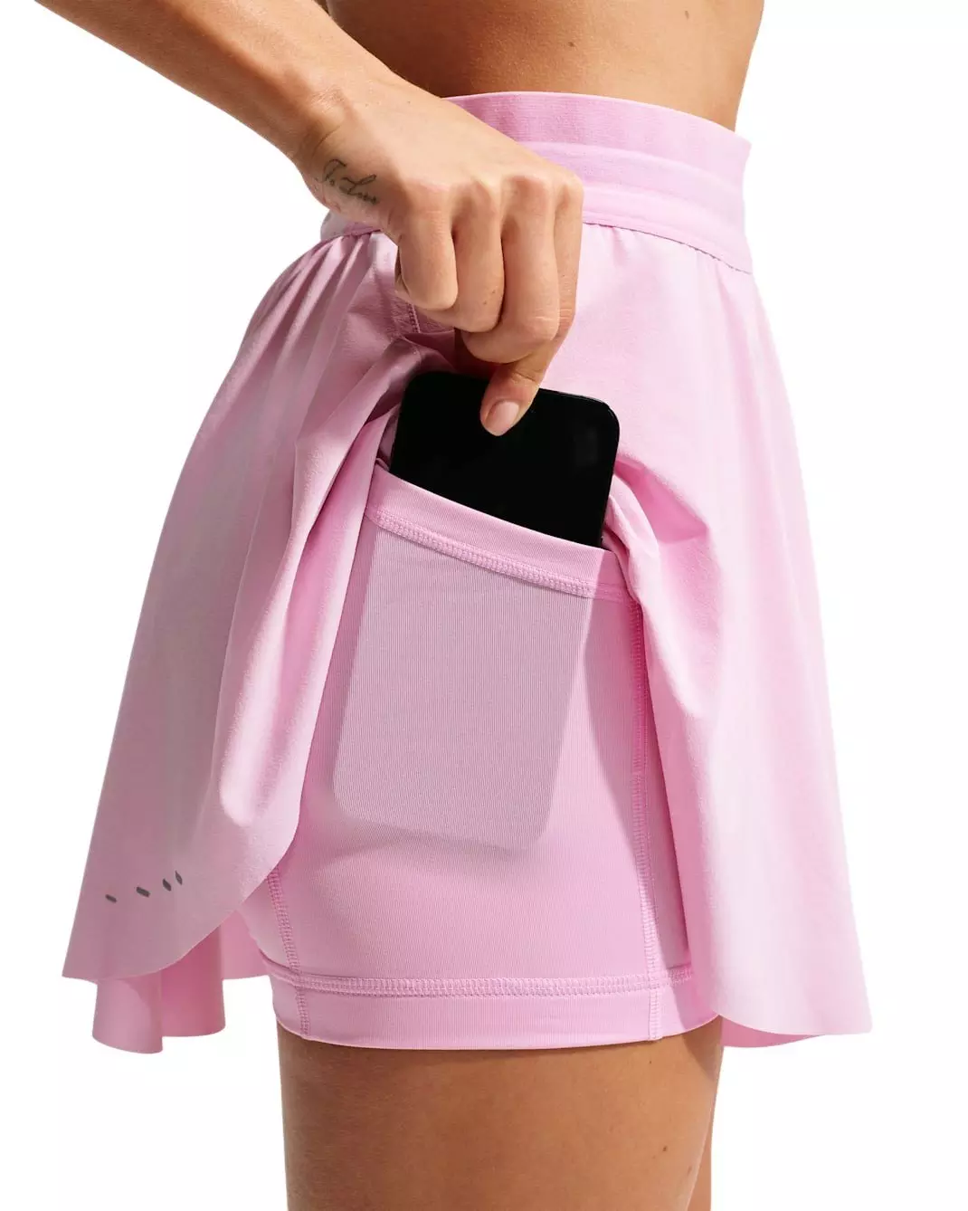 Nike Women's Swift Dri-FIT Running Skort - Pink/Black - PINK/BLACK