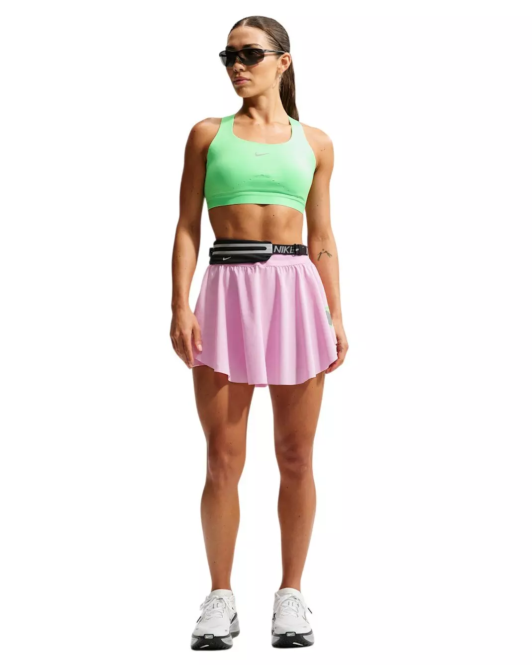 Nike Women's Swift Dri-FIT Running Skort - Pink/Black - PINK/BLACK