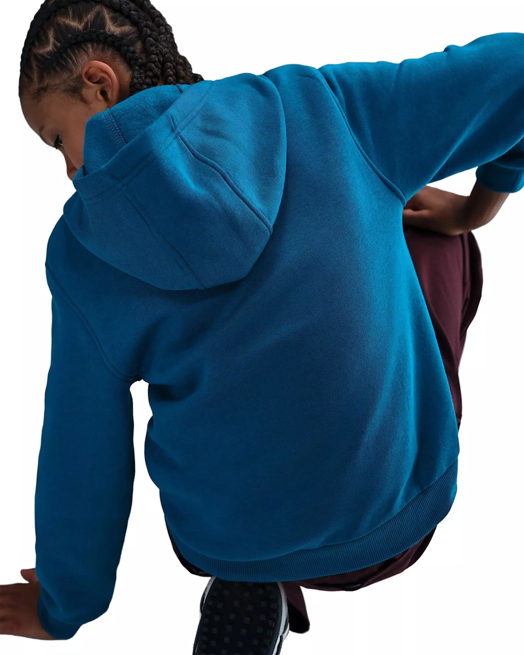 Nike Big Kids' Sportswear Club Fleece Full-Zip Winterized Hooded Jacket - Blue - BLUE