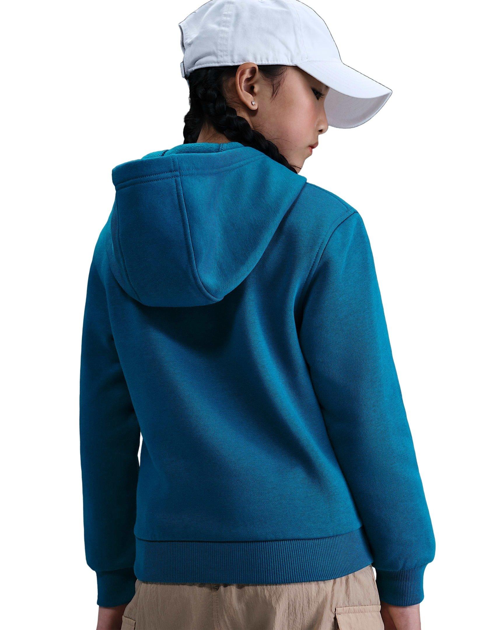 Nike Sportswear Club Fleece Full-Zip Winterized Big Kids' Blue Hooded Jacket