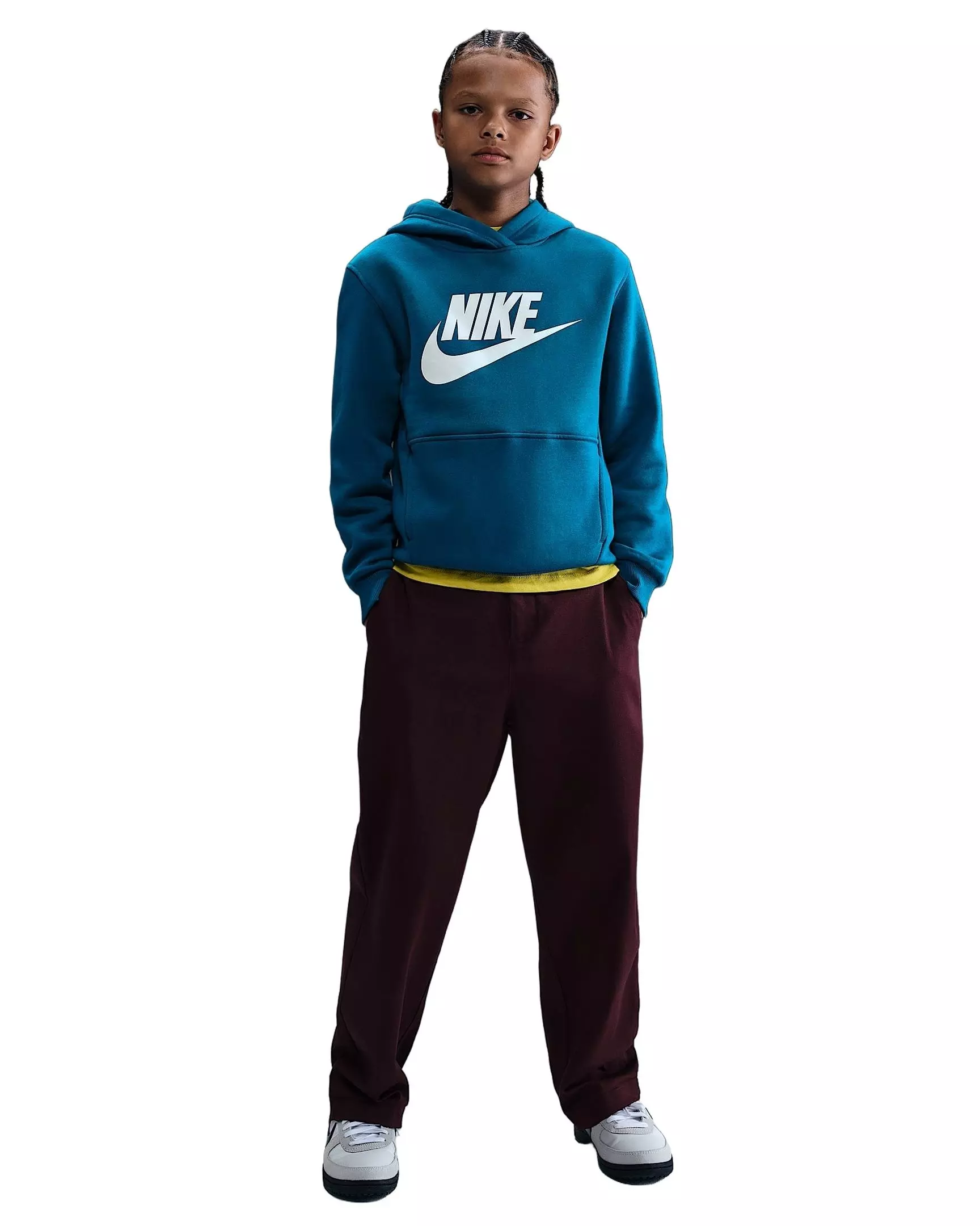 Nike Big Kids' Sportswear Club Fleece Full-Zip Winterized Hooded Jacket - Blue - BLUE