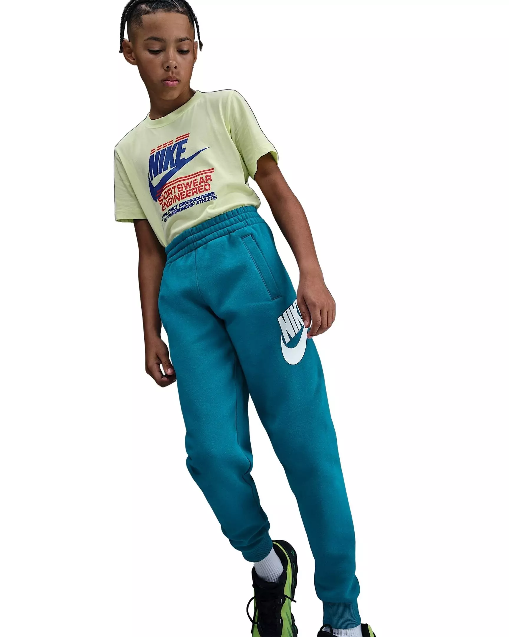 Nike Big Kids' Club Fleece Futura Joggers - Blue - BLUE