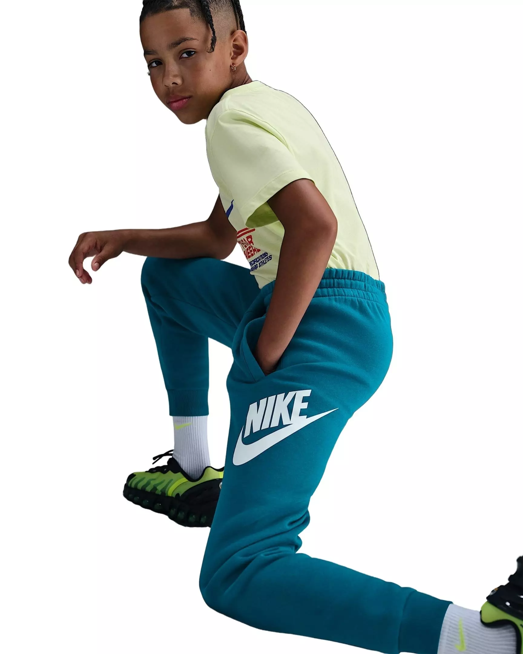 Nike Big Kids' Club Fleece Futura Joggers - Blue - BLUE