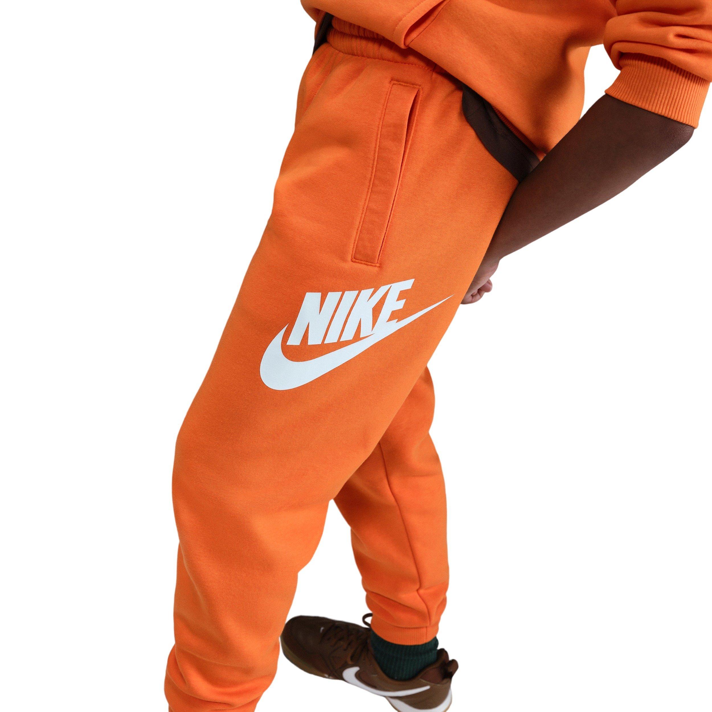 Nike Club Fleece Futura Big Kids' Orange Joggers