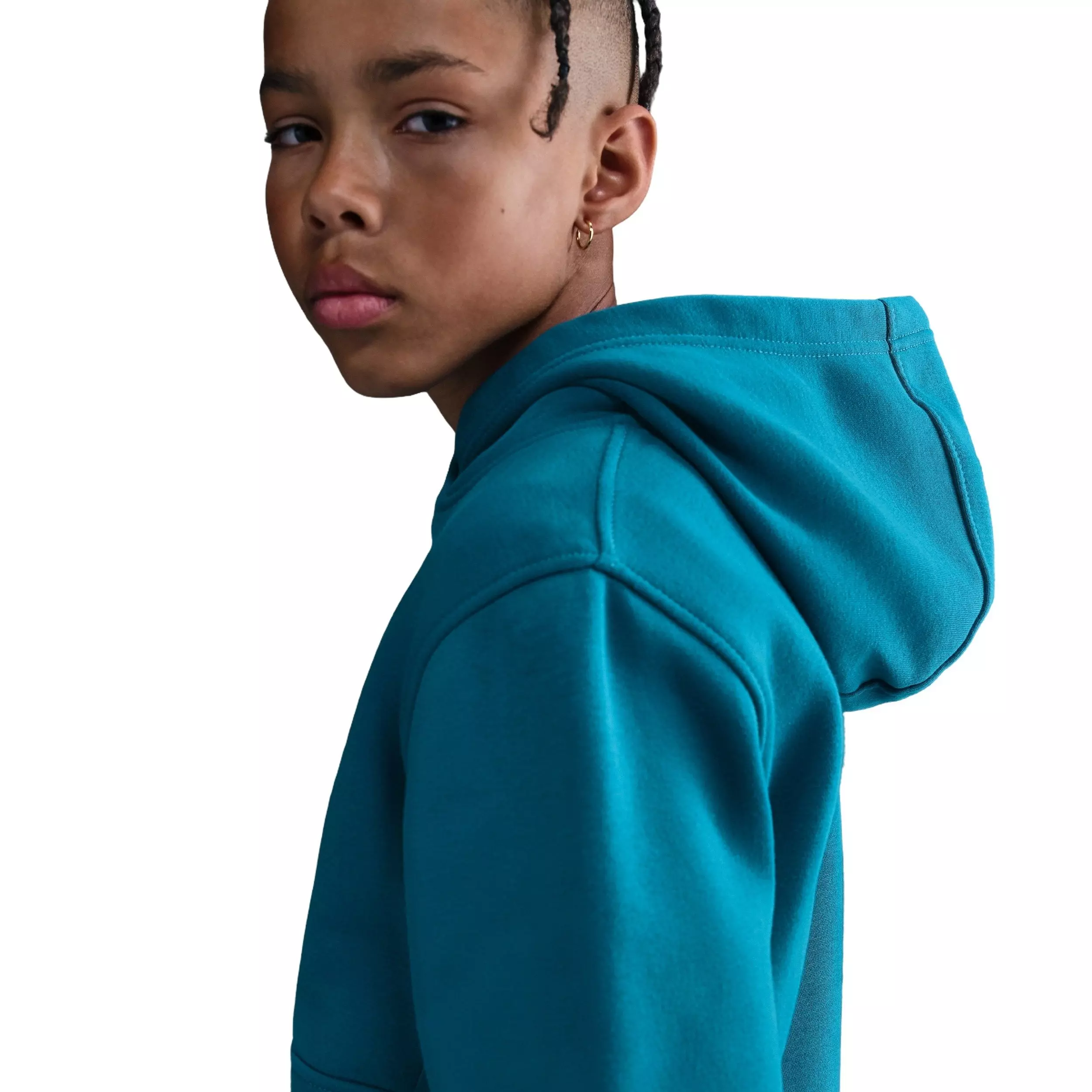 Nike Big Kids' Sportswear Club Fleece Pullover Hoodie - Blue - BLUE