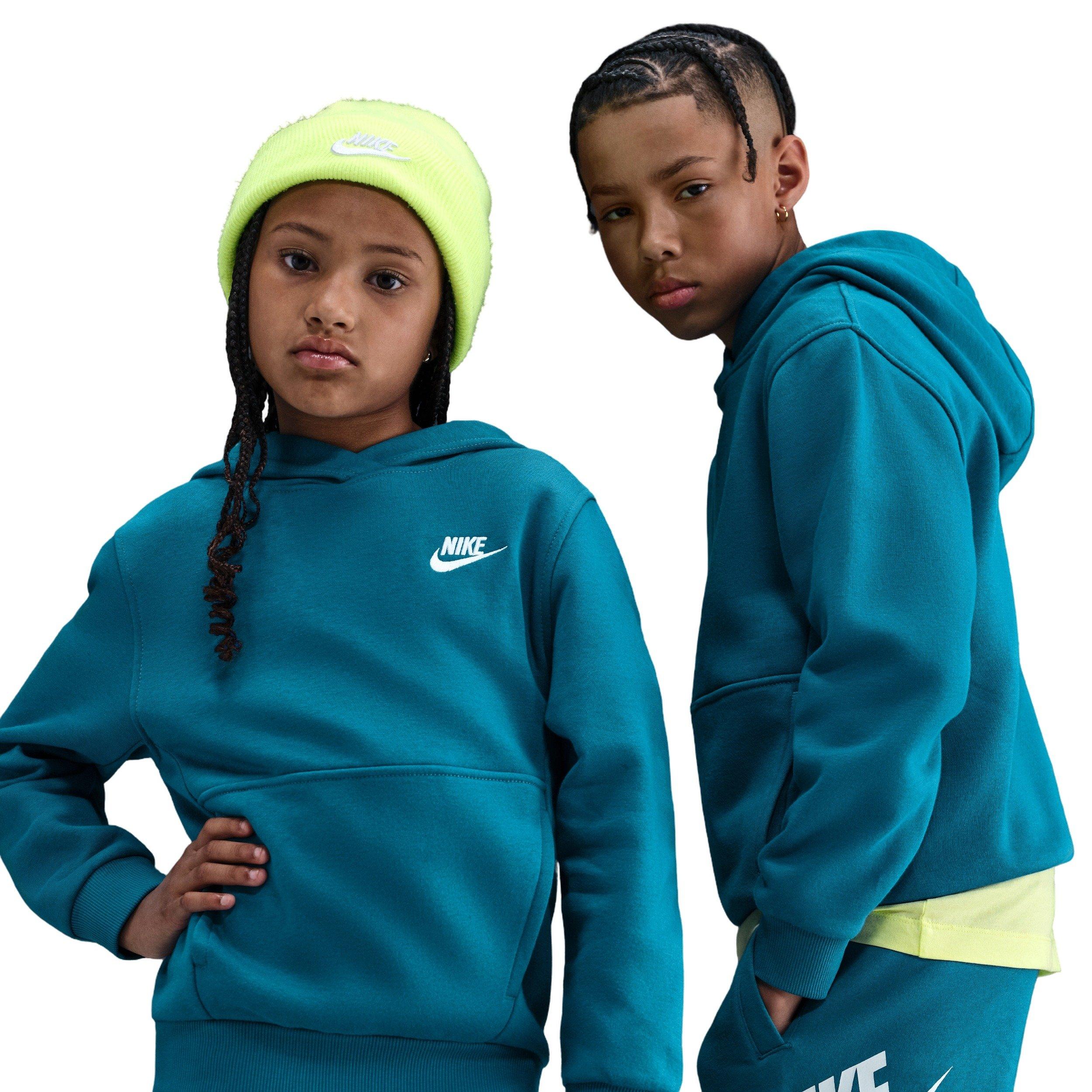Nike Sportswear Club Fleece Big Kids' Teal Pullover Hoodie