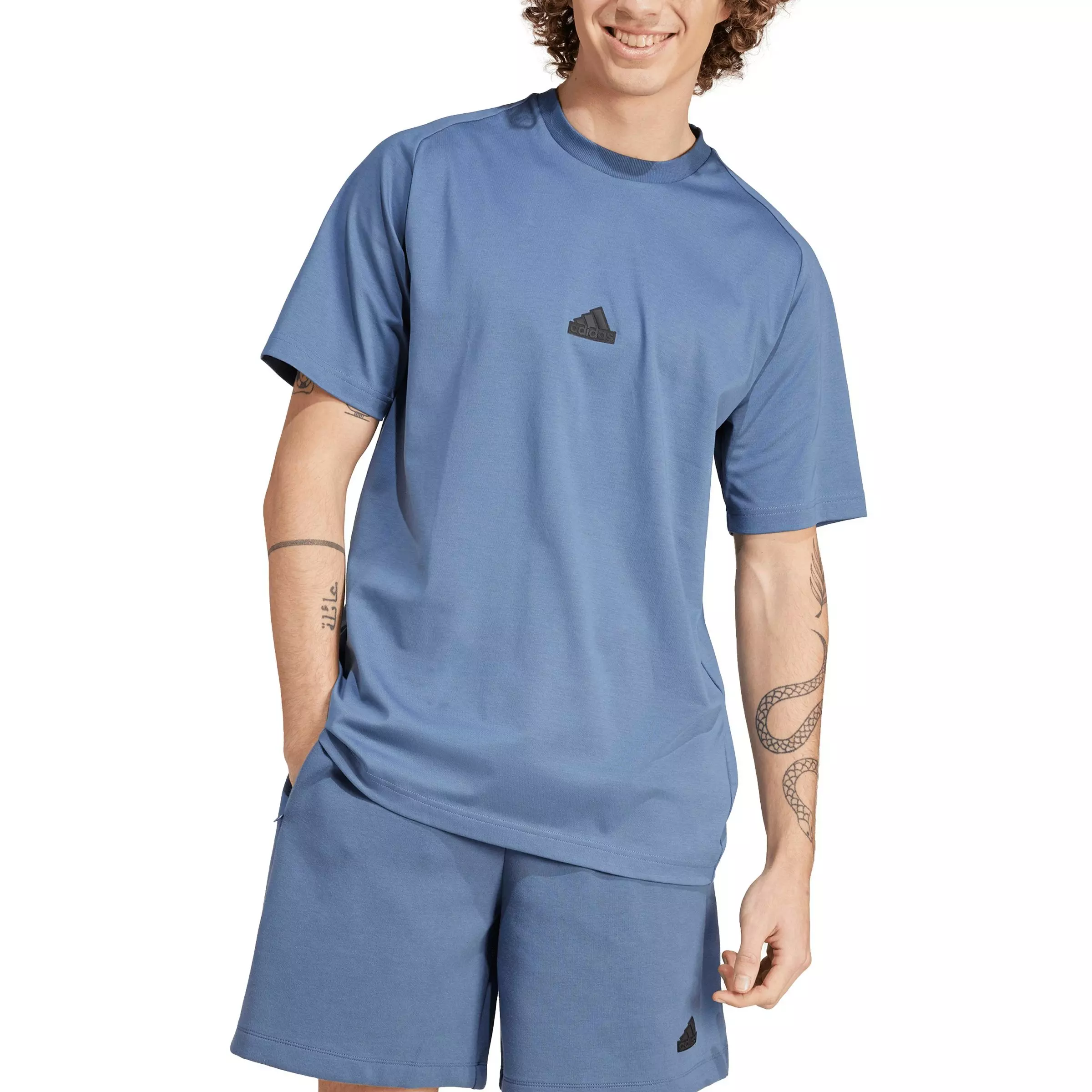 adidas Men's Z.N.E. T-Shirt - Blue - BLUE