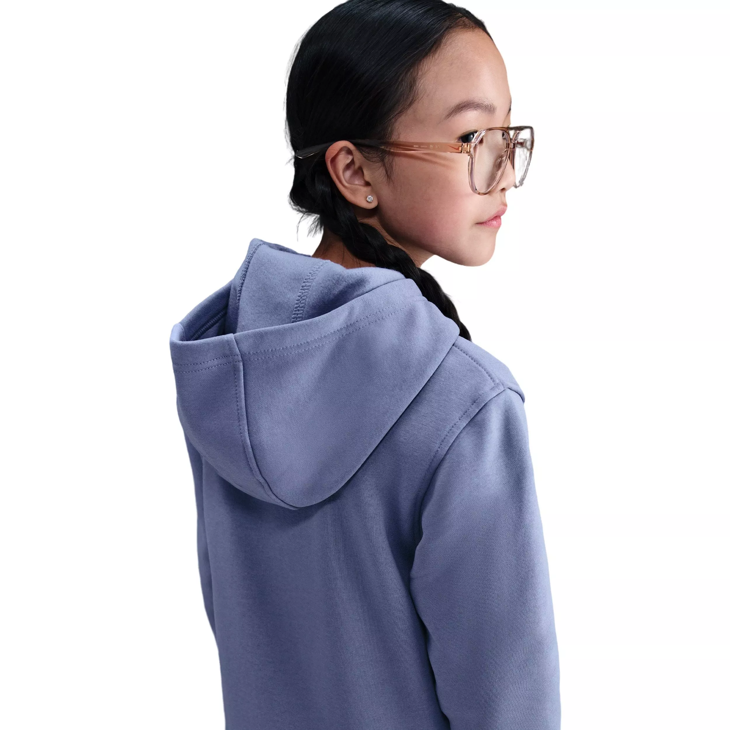 Nike Big Kids' Sportswear Club Fleece Pullover Hoodie - Light Blue - LIGHT BLUE