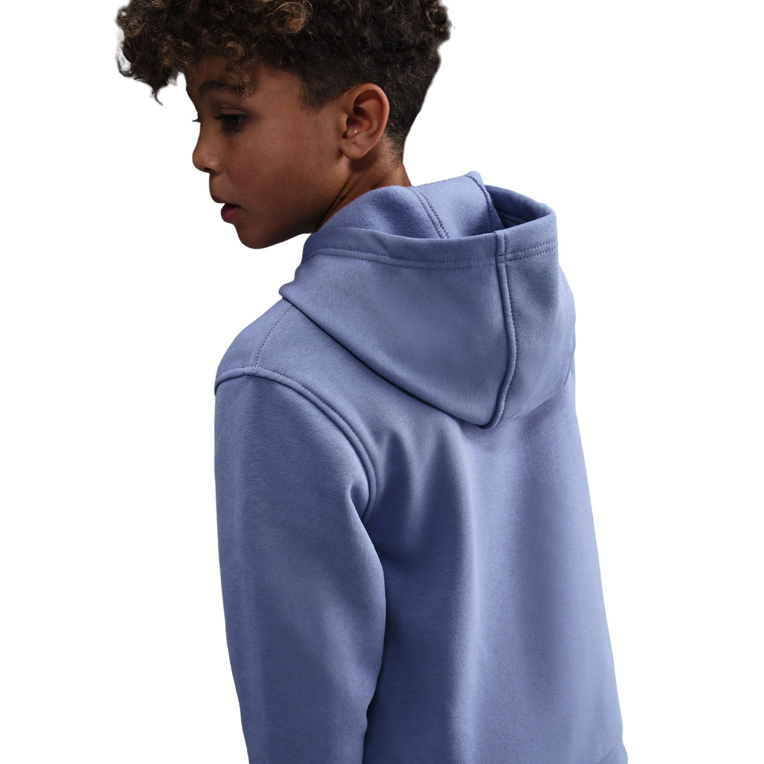 Nike Big Kids' Sportswear Club Fleece Pullover Hoodie - Light Indigo - LIGHT INDIGO Thumbnail View 4