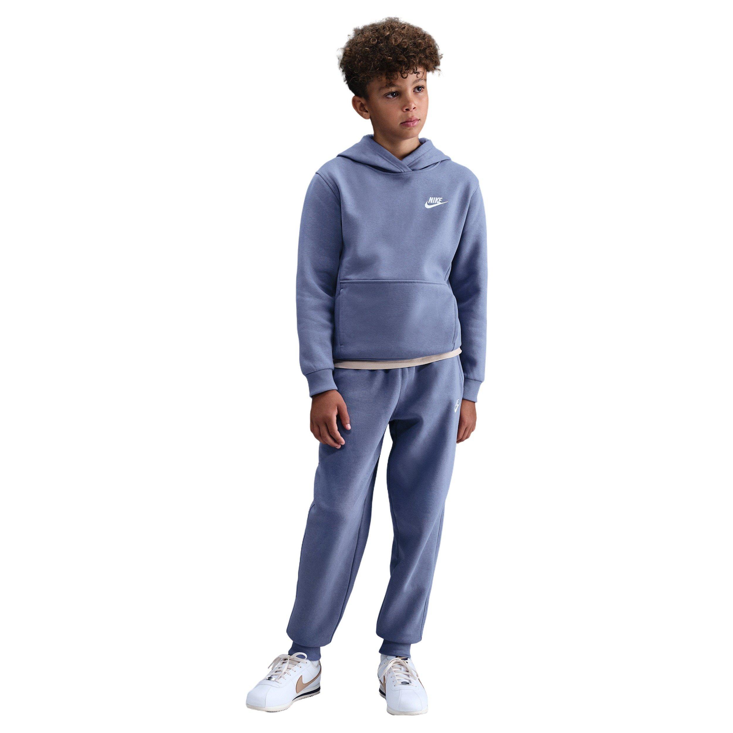 Nike Big Kids' Sportswear Club Fleece Pullover Hoodie - Light Indigo - LIGHT INDIGO Thumbnail View 7