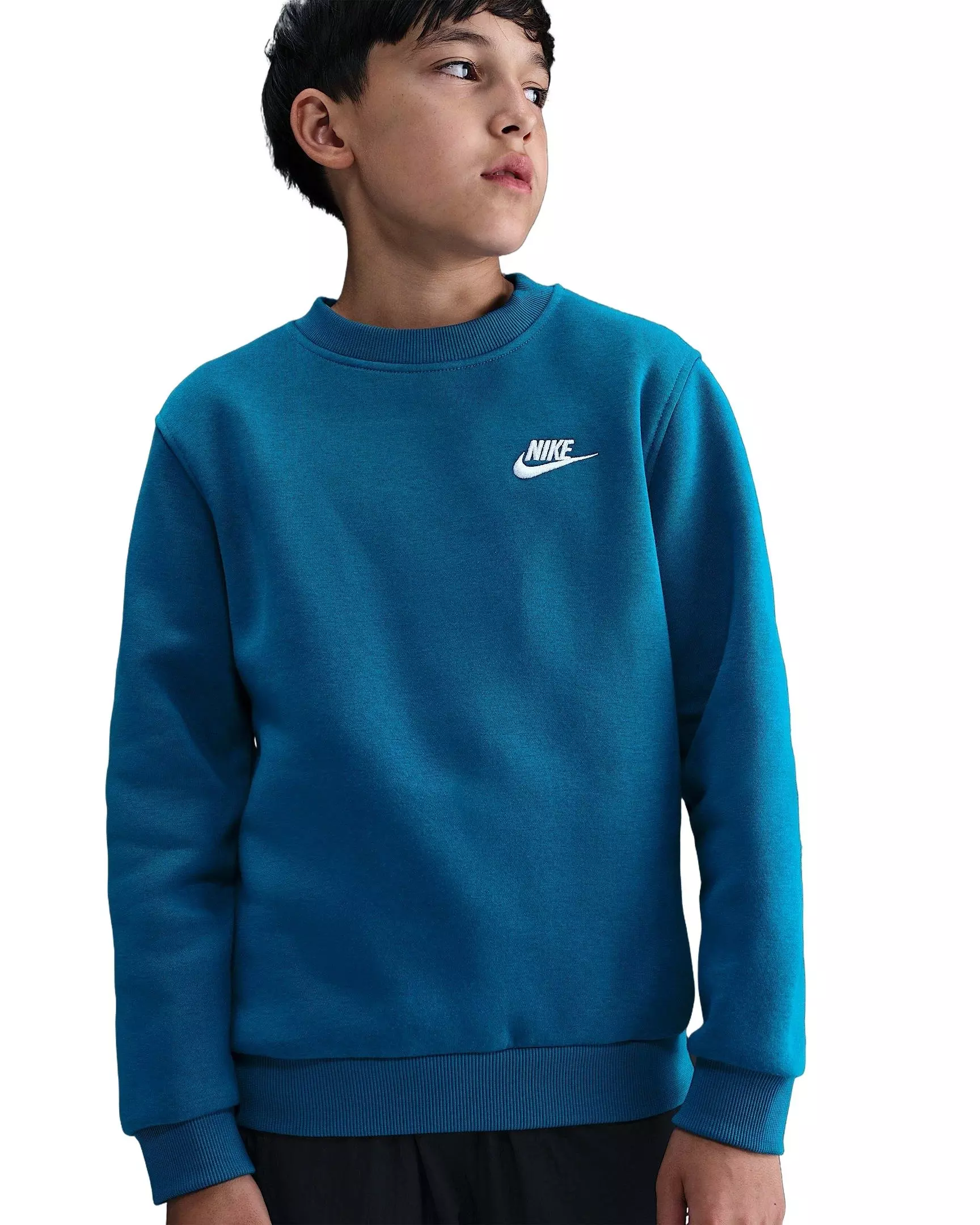 Nike Big Kids' Sportswear Club Fleece Sweatshirt - Blue - BLUE