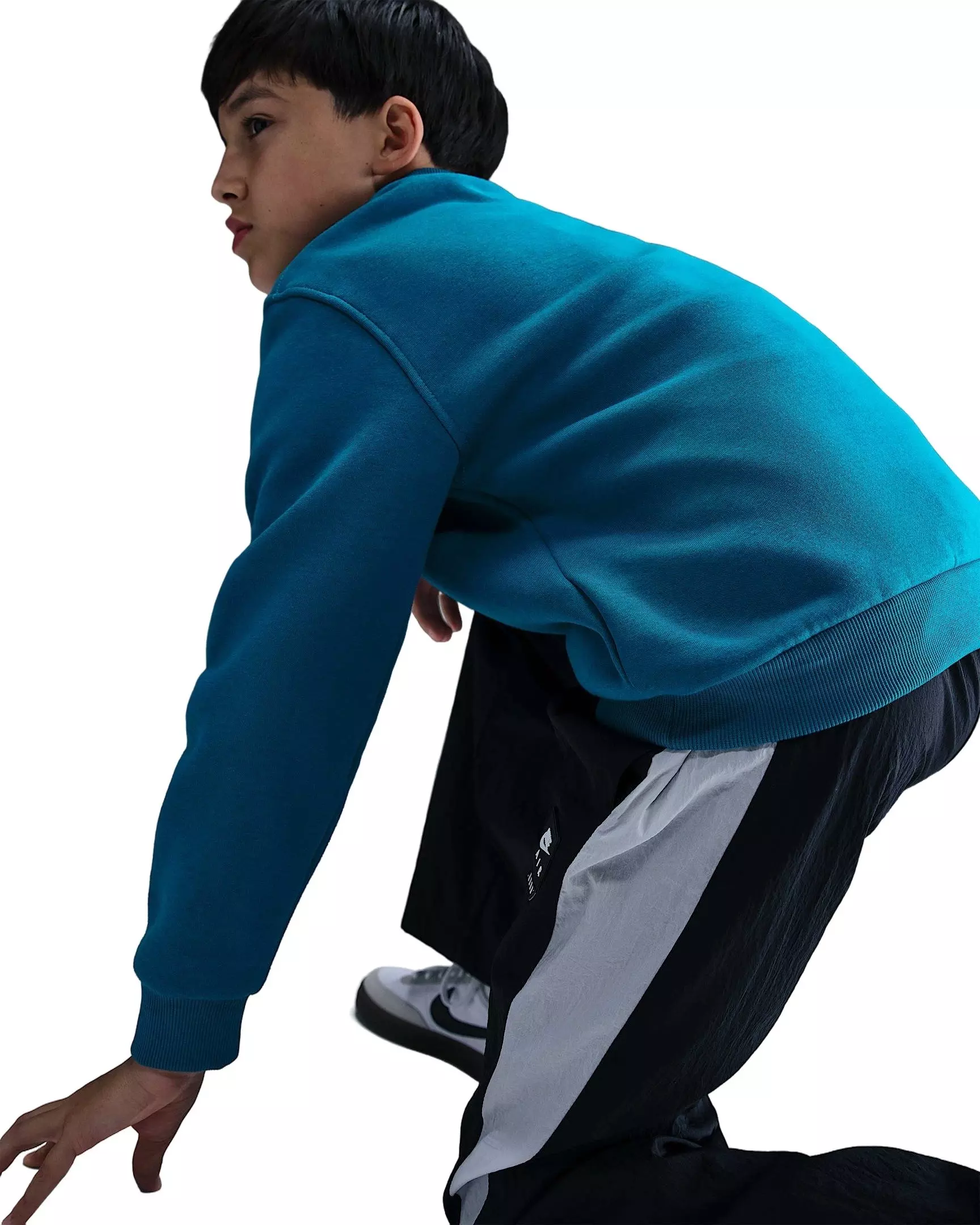 Nike Big Kids' Sportswear Club Fleece Sweatshirt - Blue - BLUE