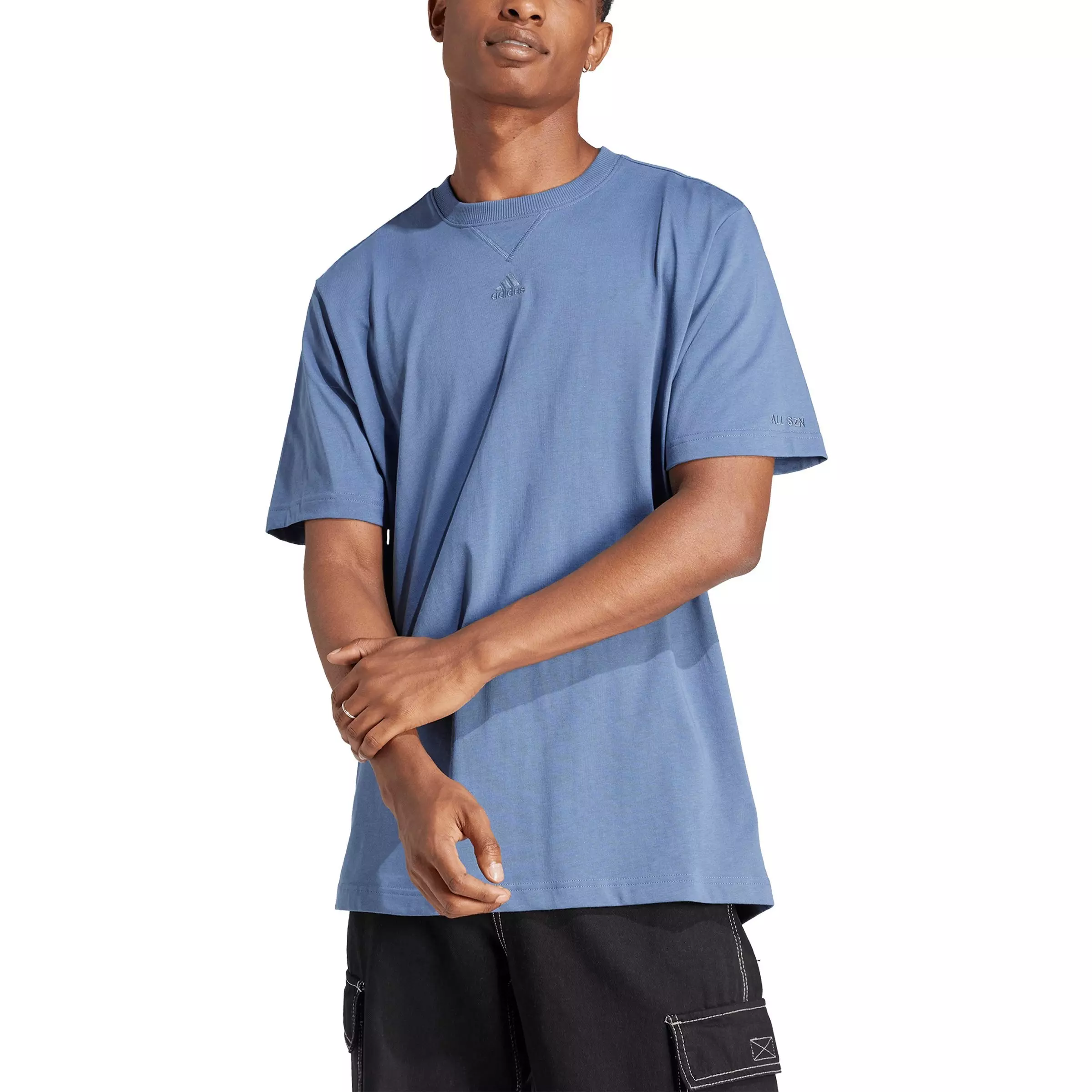 adidas Men's ALL SZN T-Shirt - Blue - BLUE