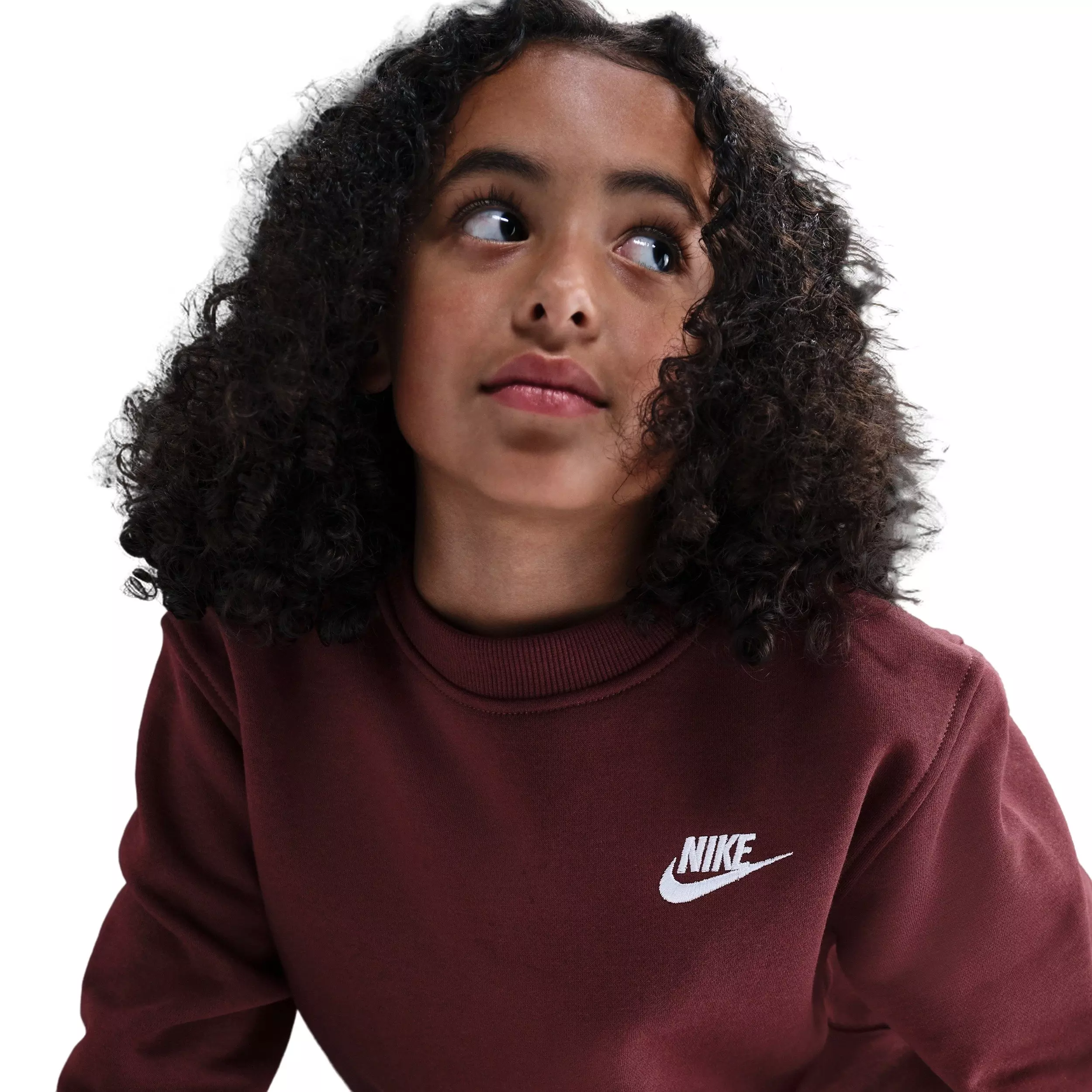 Nike Big Kids' Sportswear Club Fleece Sweatshirt - Red - RED