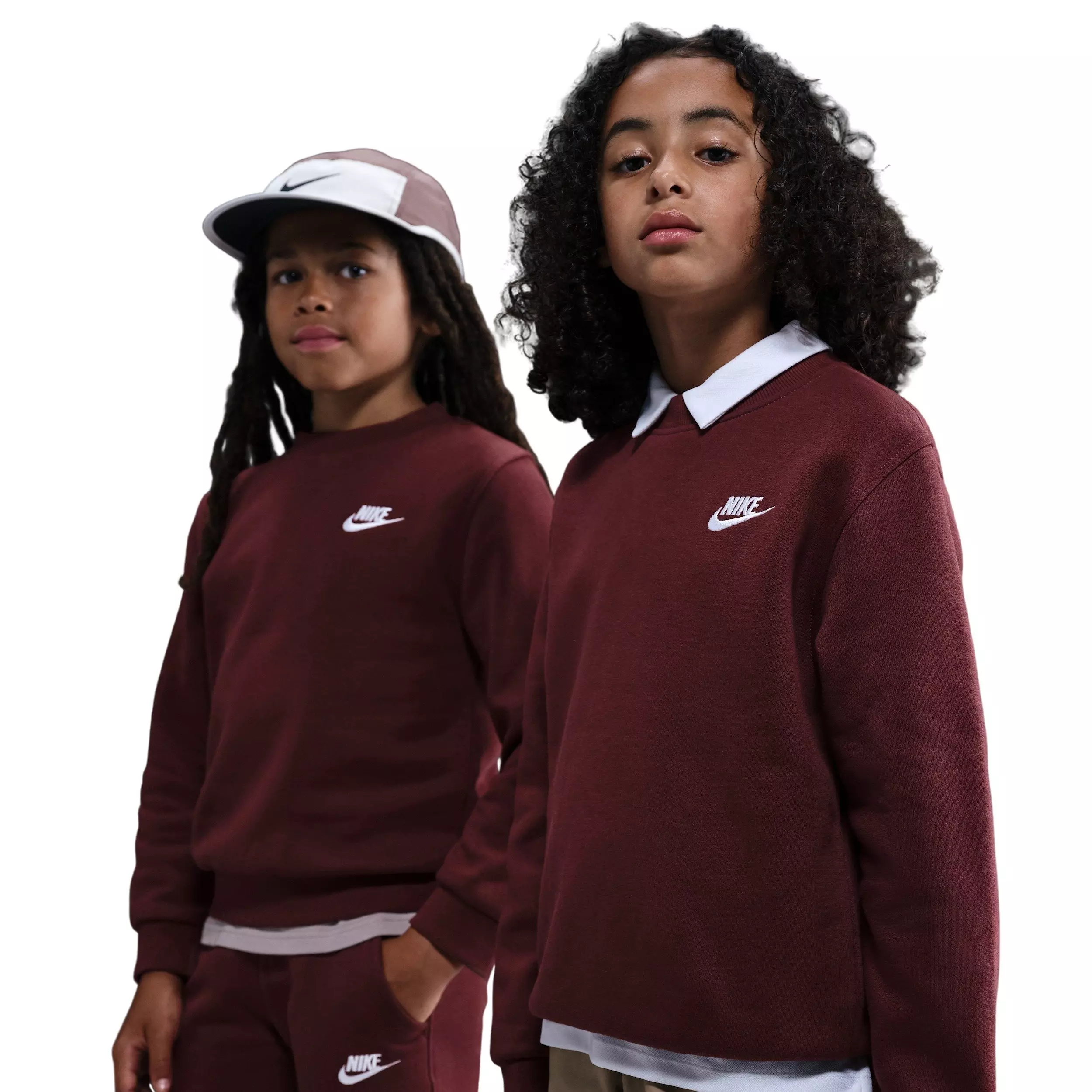 Nike Big Kids' Sportswear Club Fleece Sweatshirt - Red - RED