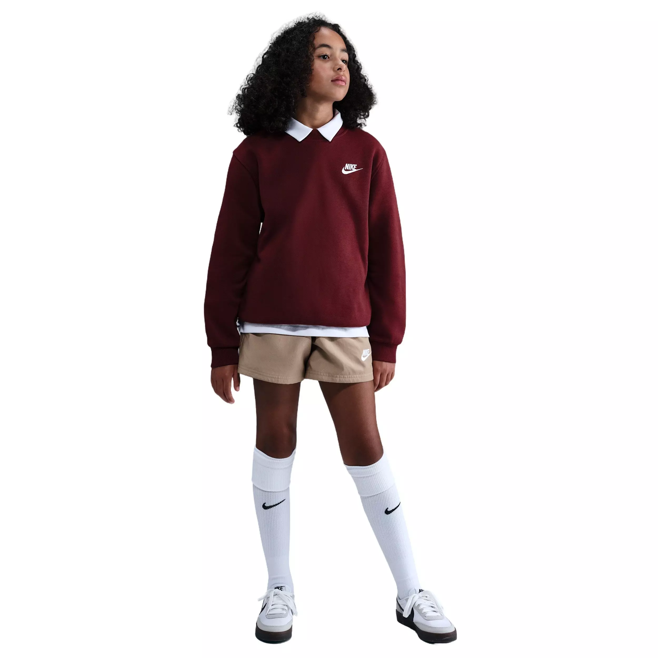 Nike Big Kids' Sportswear Club Fleece Sweatshirt - Red - RED