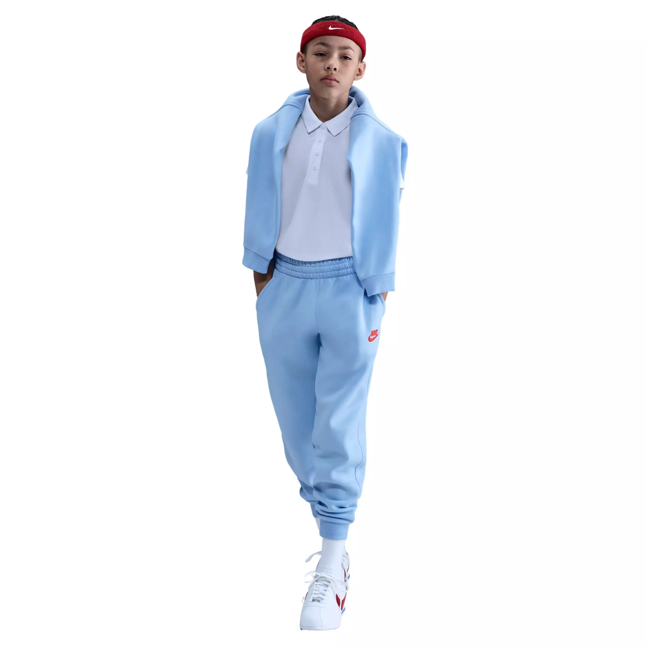 Nike Big Kids' Sportswear Club Fleece Joggers - Blue/Red - BLUE/RED