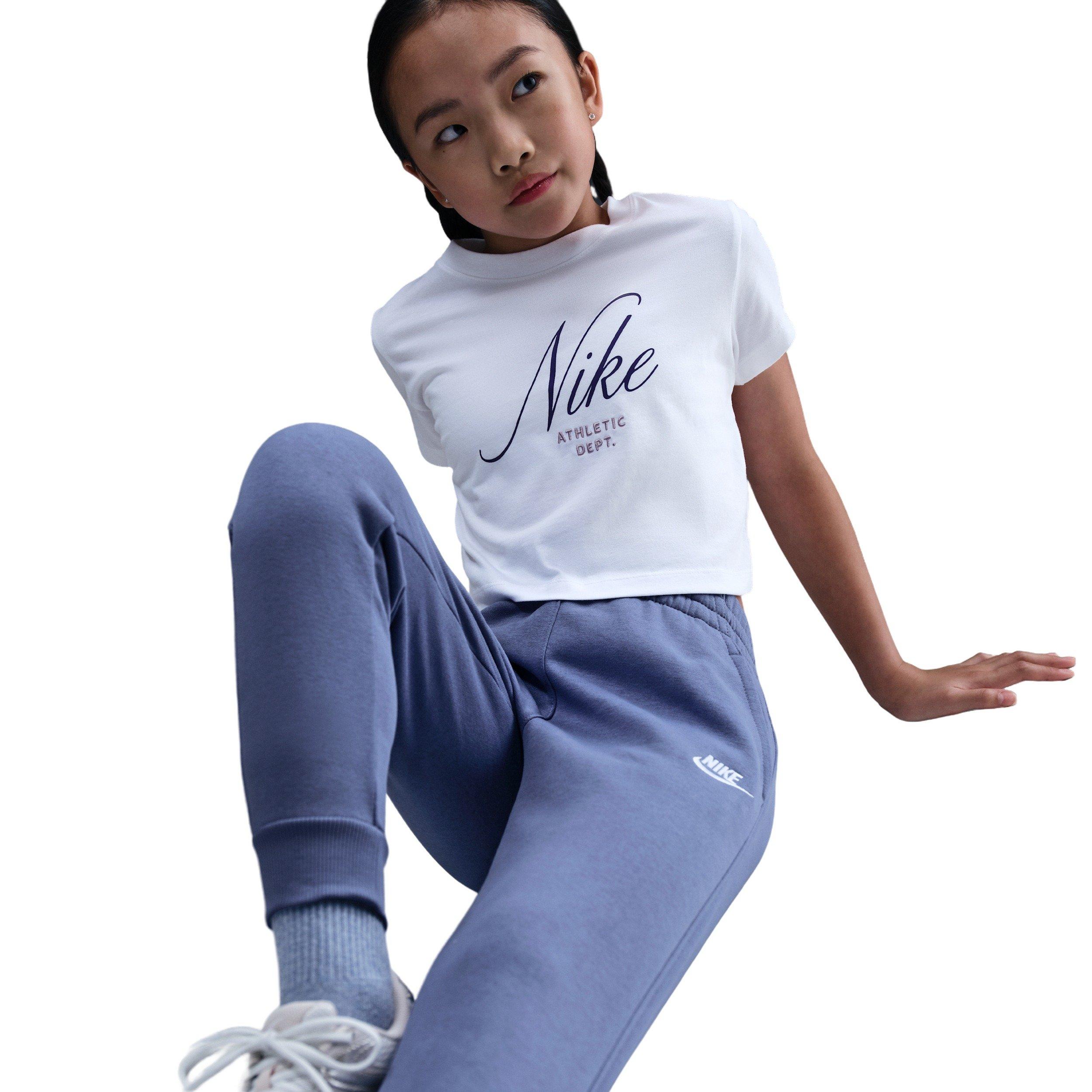 Nike Big Kids' Sportswear Club Fleece Joggers - Light Indigo - LIGHT INDIGO Thumbnail View 5
