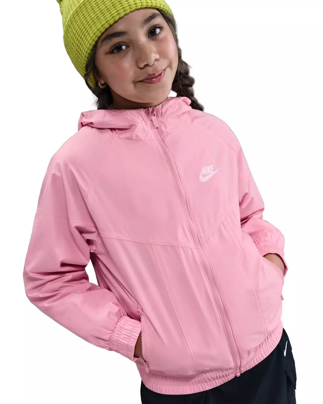 Nike Big Kids' Sportswear Windrunner Hooded Repel Jacket - Pink - PINK