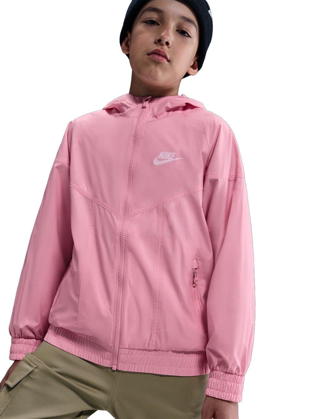 Nike Sportswear Windrunner Hooded Big Kids' Pink Repel Jacket