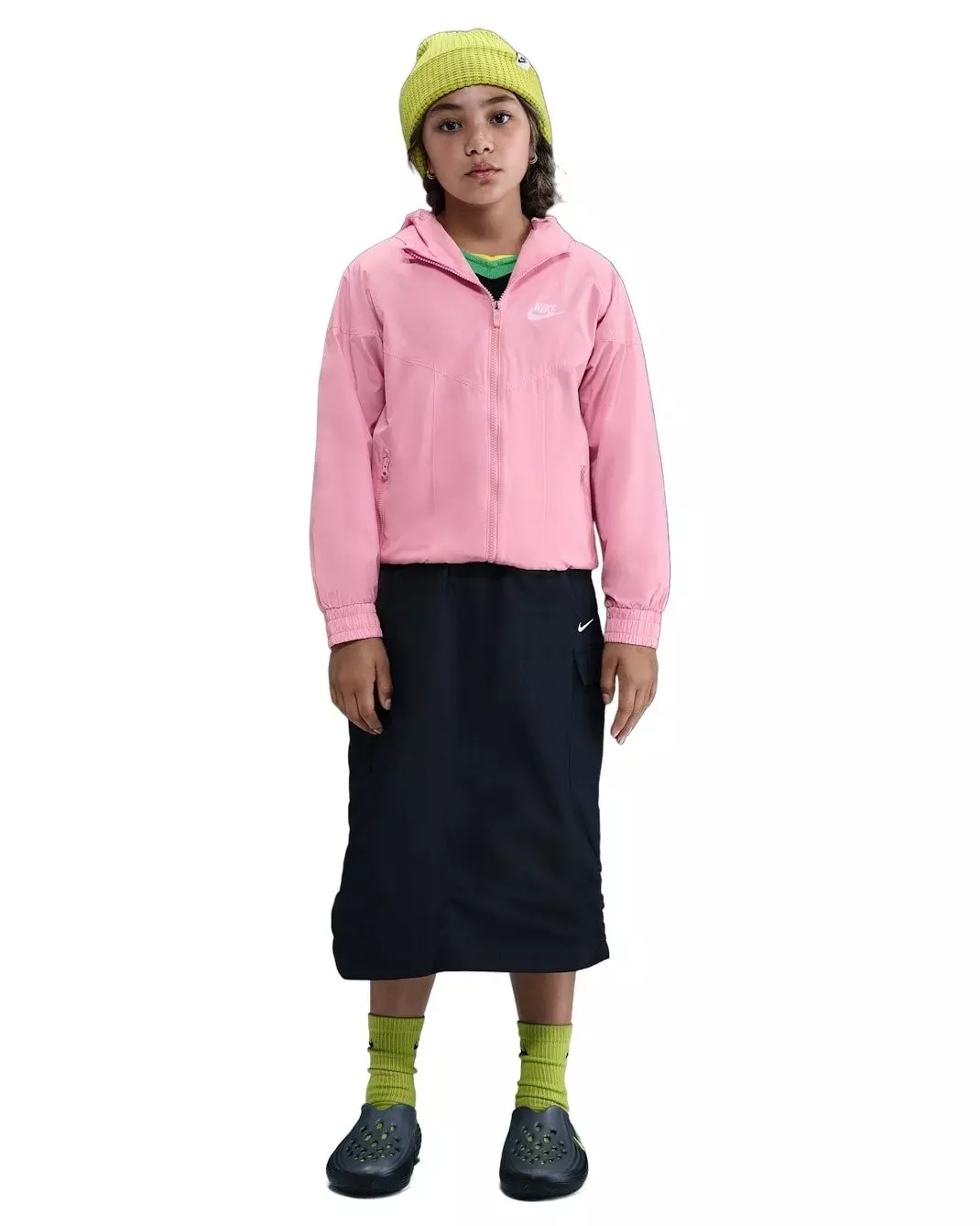 Nike Big Kids' Sportswear Windrunner Hooded Repel Jacket - Pink - PINK