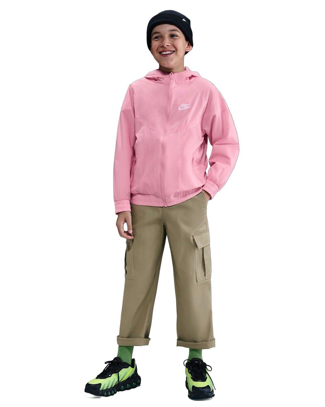 Nike Sportswear Windrunner Hooded Big Kids' Pink Repel Jacket