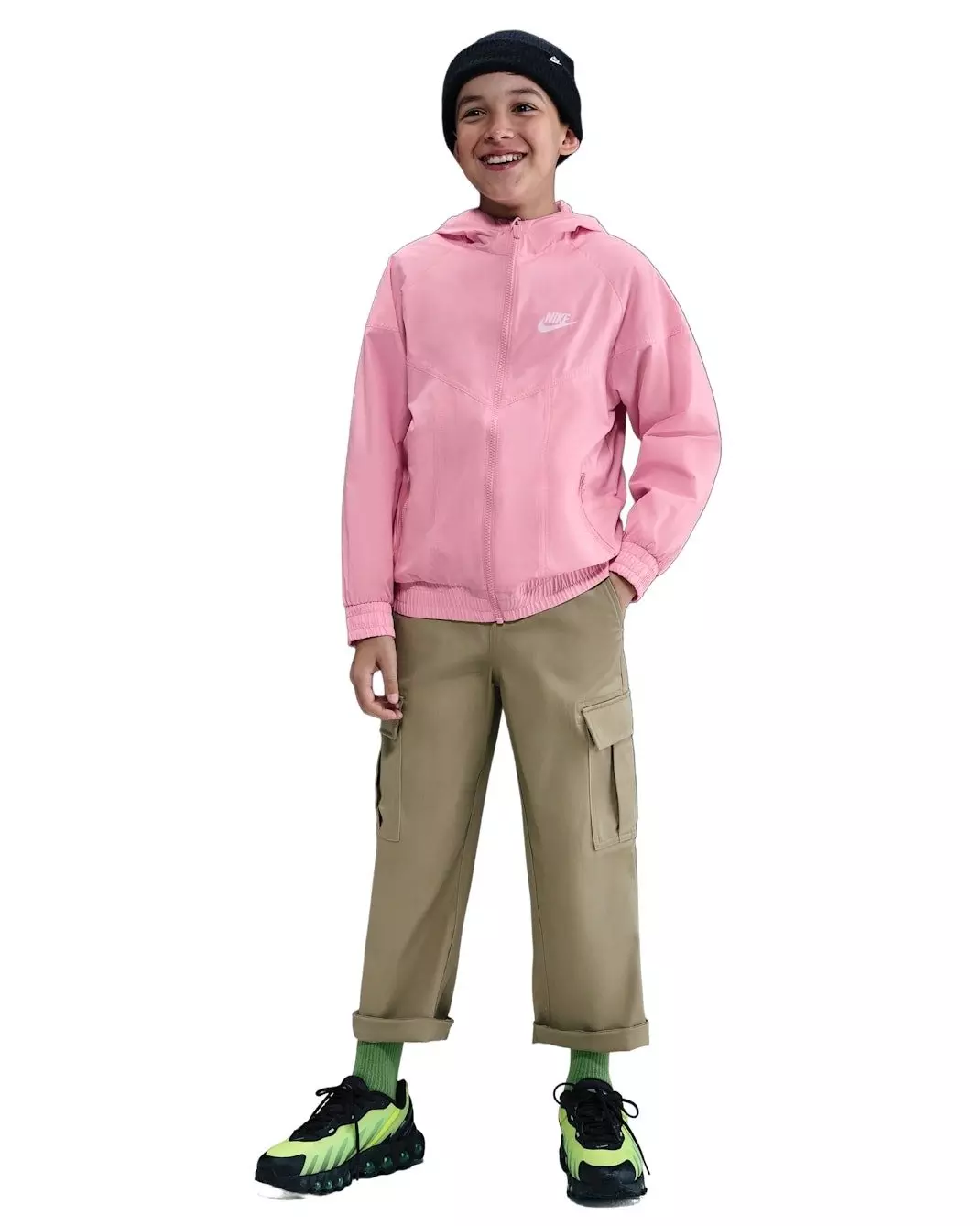 Nike Big Kids' Sportswear Windrunner Hooded Repel Jacket - Pink - PINK