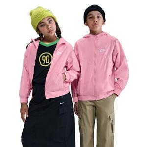 Nike Big Kids' Sportswear Windrunner Hooded Repel Jacket - Pink