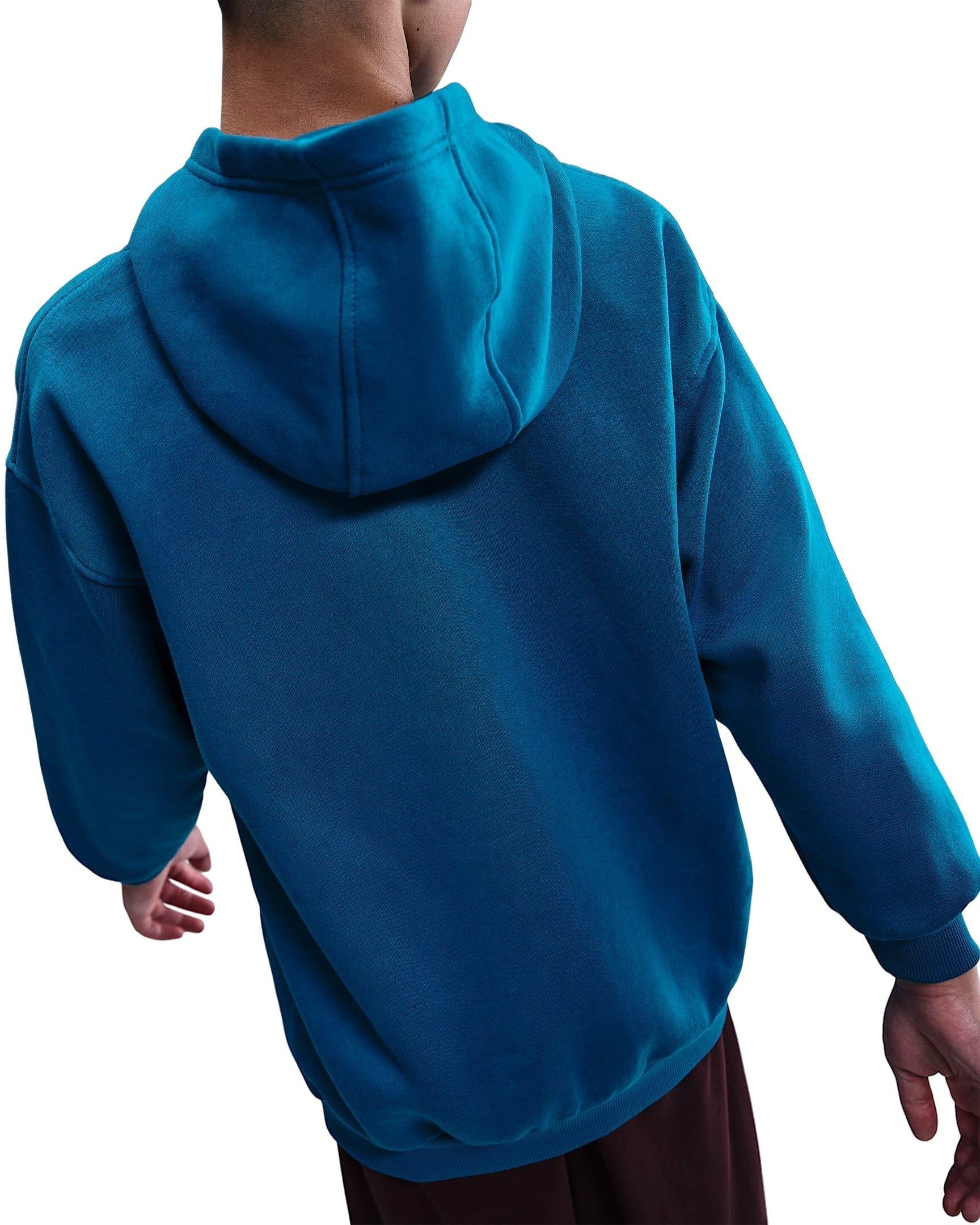 Nike Sportswear Club Fleece Oversized Big Kids' Blue Pullover Hoodie