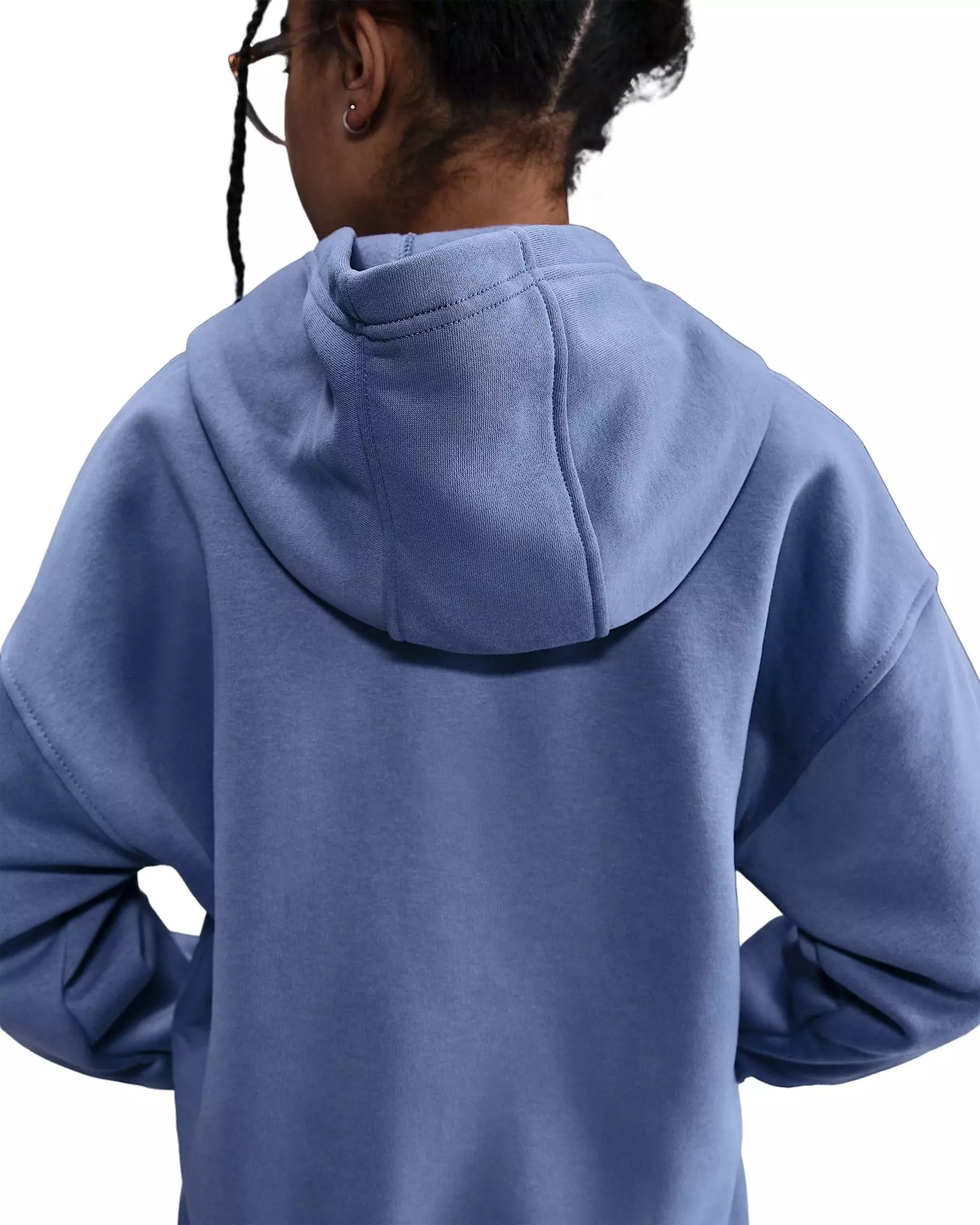 Nike Big Kids' Sportswear Club Fleece Oversized Pullover Hoodie - Light Blue - LIGHT BLUE