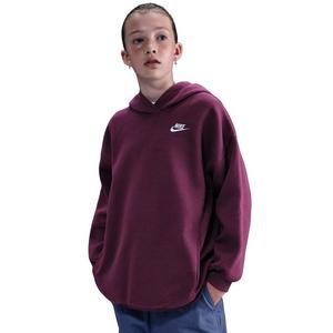 Nike Big Kids' Sportswear Club Fleece Oversized Pullover Hoodie - Bordeaux