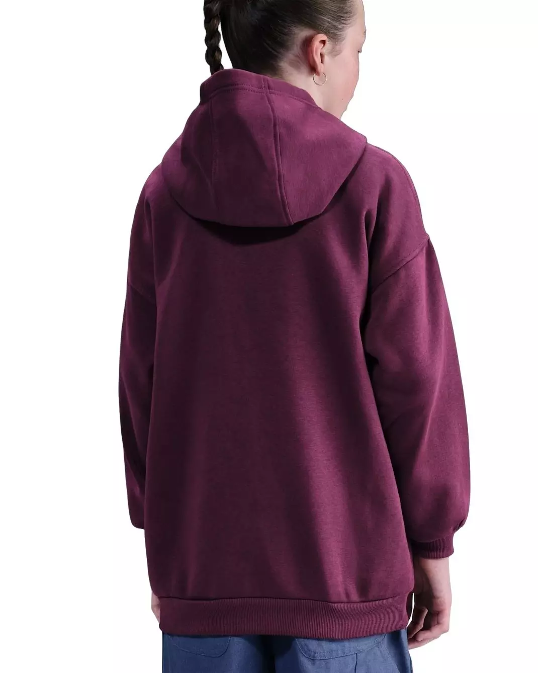 Nike Big Kids' Sportswear Club Fleece Oversized Pullover Hoodie - Bordeaux - BORDEAUX