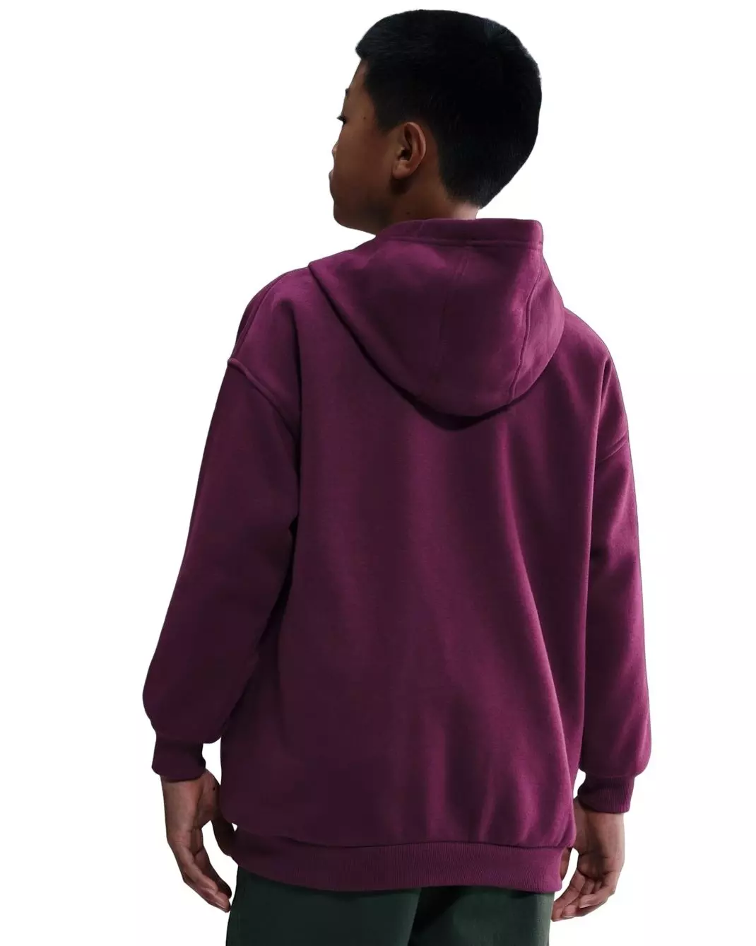 Nike Big Kids' Sportswear Club Fleece Oversized Pullover Hoodie - Bordeaux - BORDEAUX