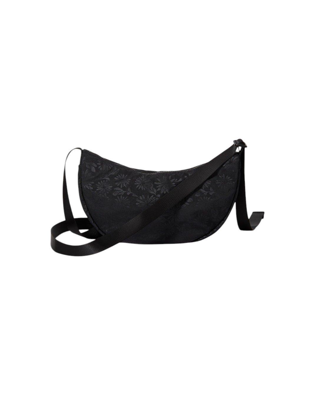 Nike Aura Floral Crescent Crossbody Bag - Black - BLACK