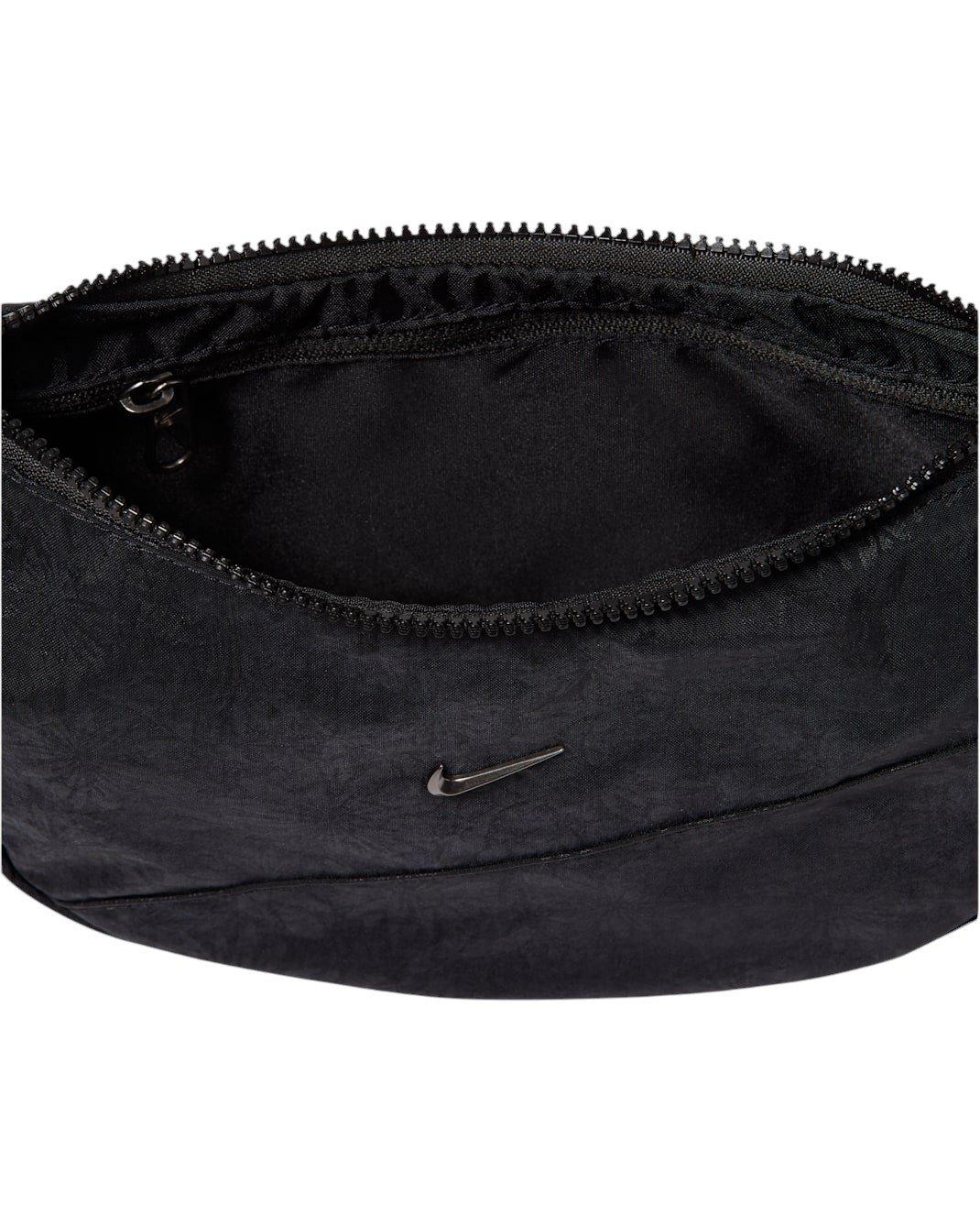 Nike Aura Floral Crescent Crossbody Bag - Black - BLACK