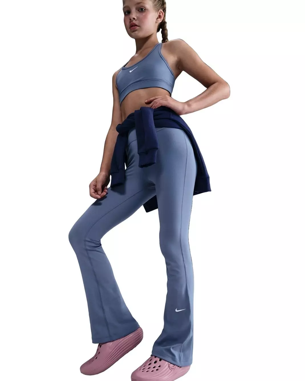 Nike Big Girls' One Dri-FIT Flared Leggings - Indigo - INDIGO