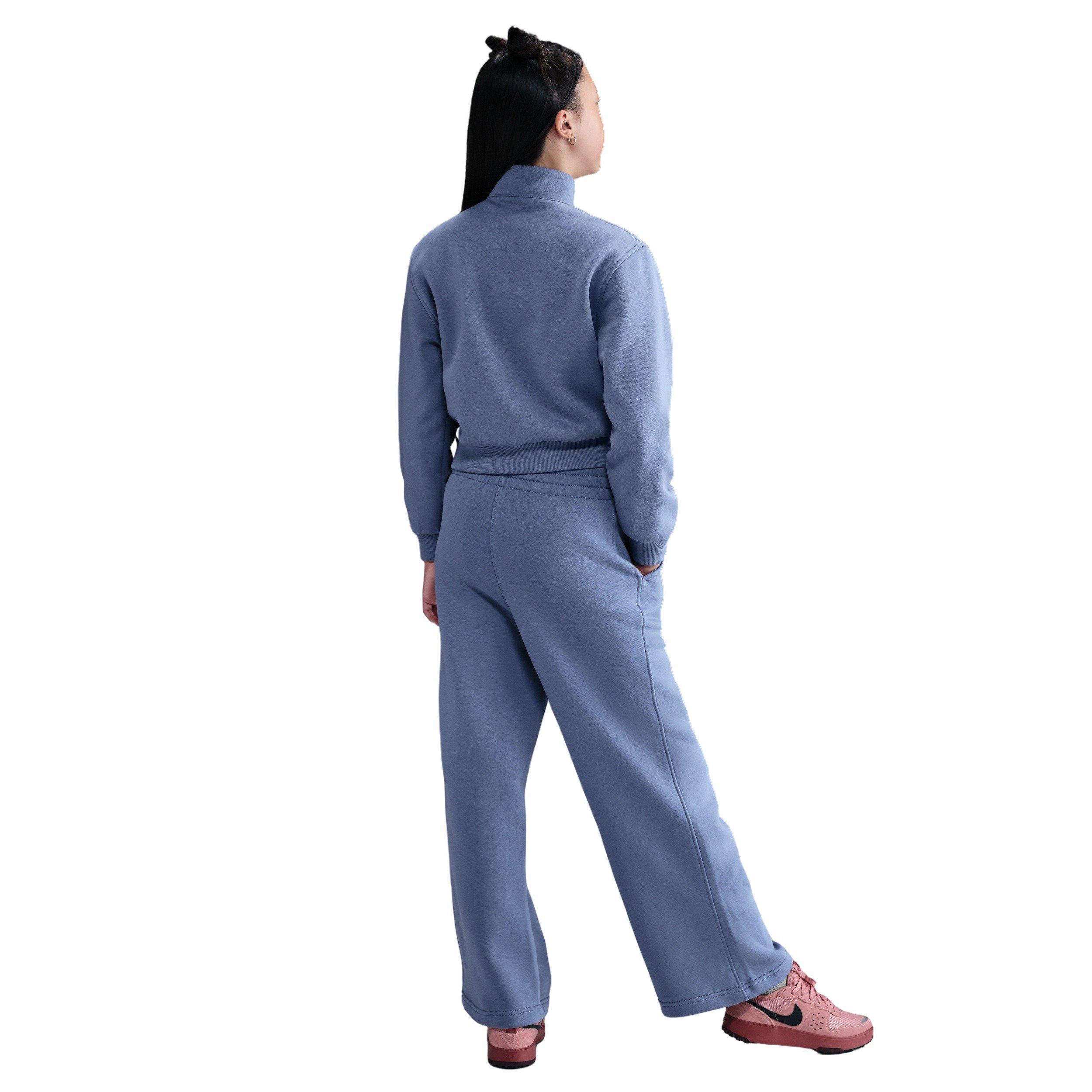 Nike Sportswear Club Fleece Big Girls' Blue Wide-Leg Pants