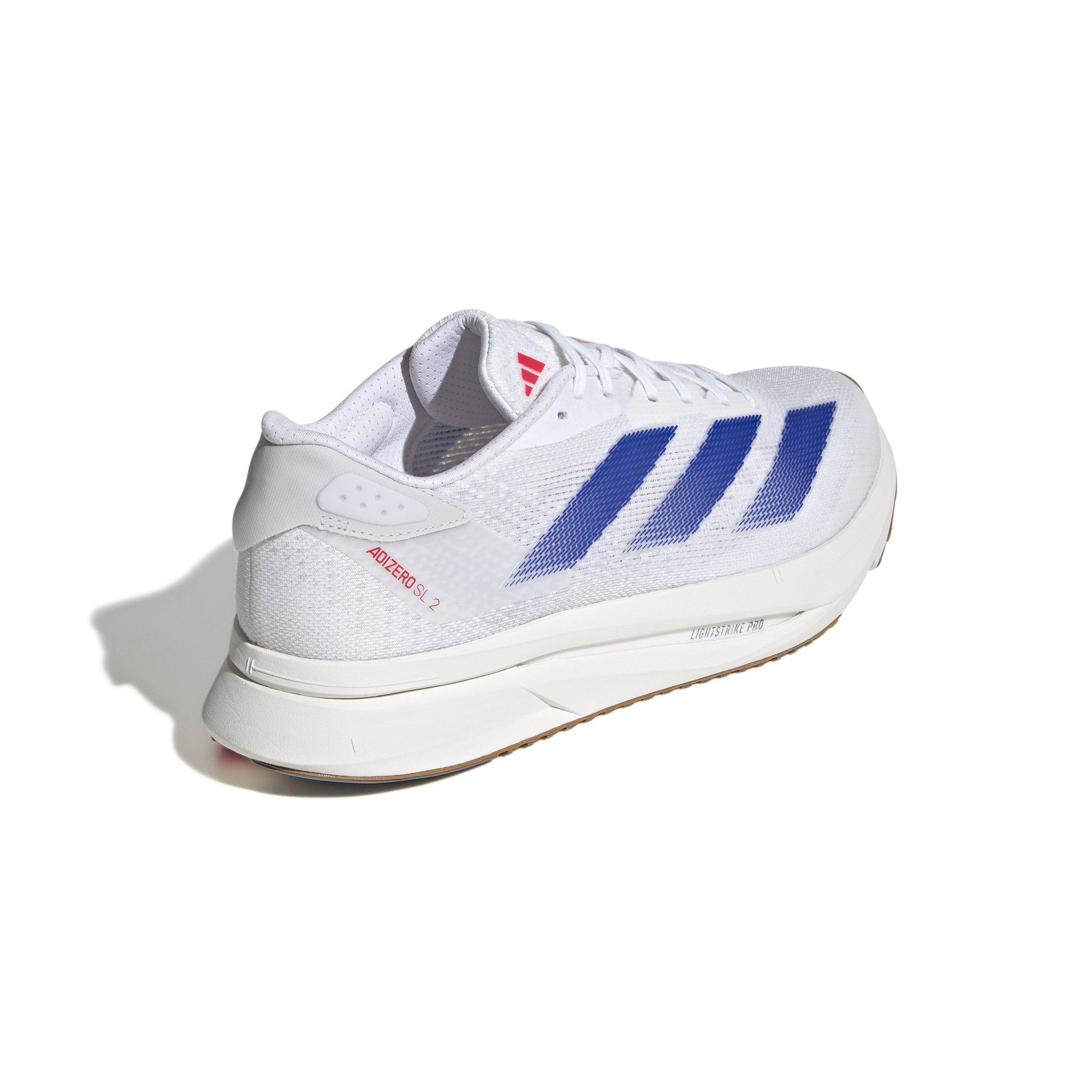 adidas Adizero Sl2 "Ftwr White/Team Royal Blue/Pure Ruby" Men's Running Shoe - WHITE/ROYAL/RUBY Thumbnail View 4