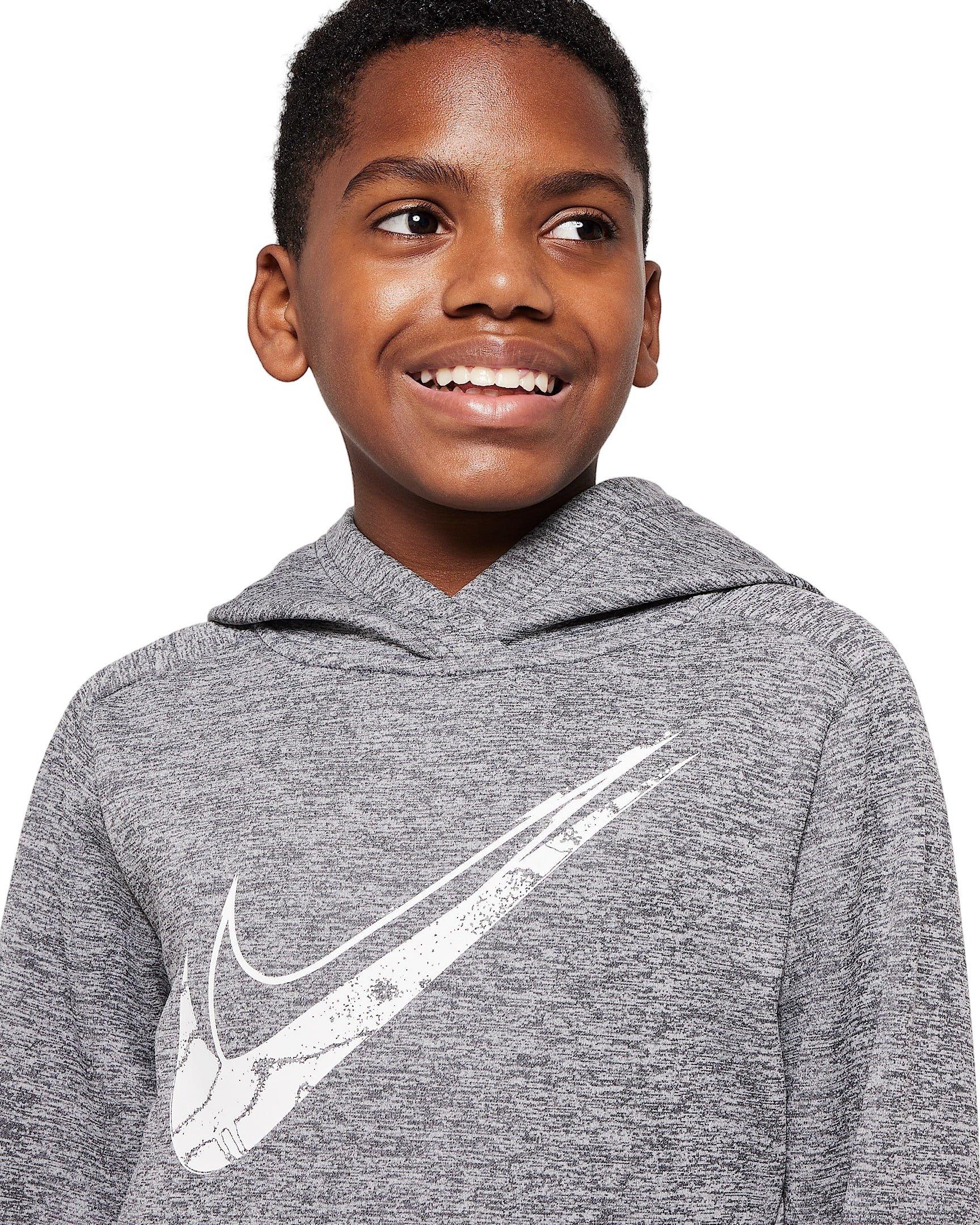 Nike Multi Stain Repel Therma-FIT Big Kids' Grey Hoodie