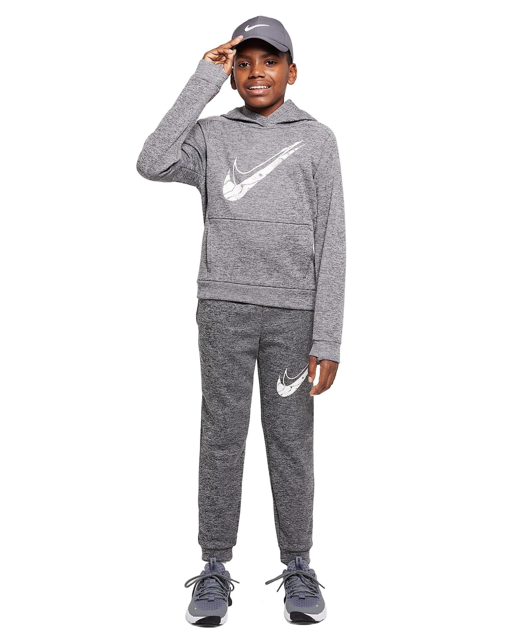 Nike Multi Stain Repel Therma-FIT Big Kids' Grey Hoodie