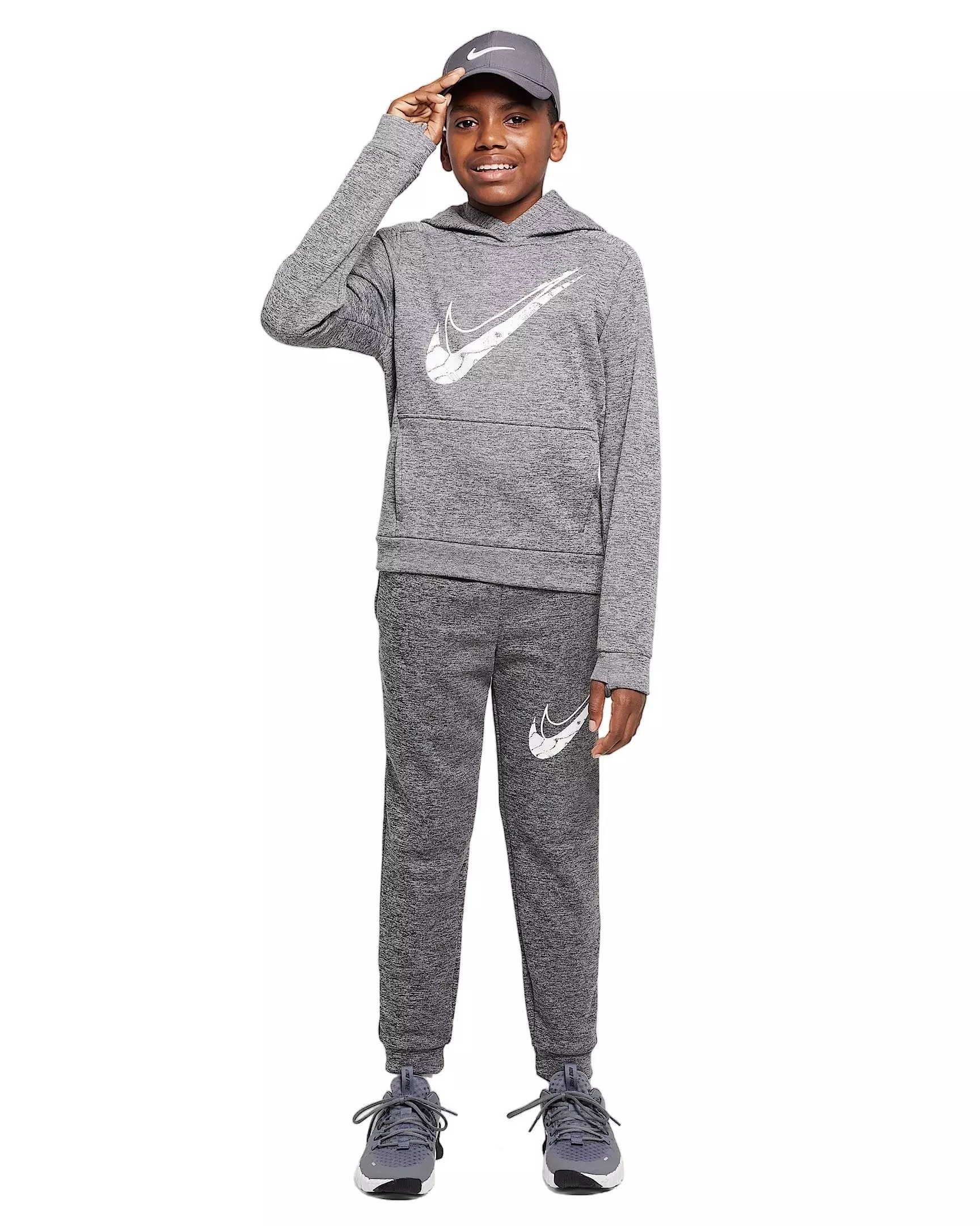 Nike Big Kids' Multi Stain Repel Therma-FIT Hoodie - Grey - GREY