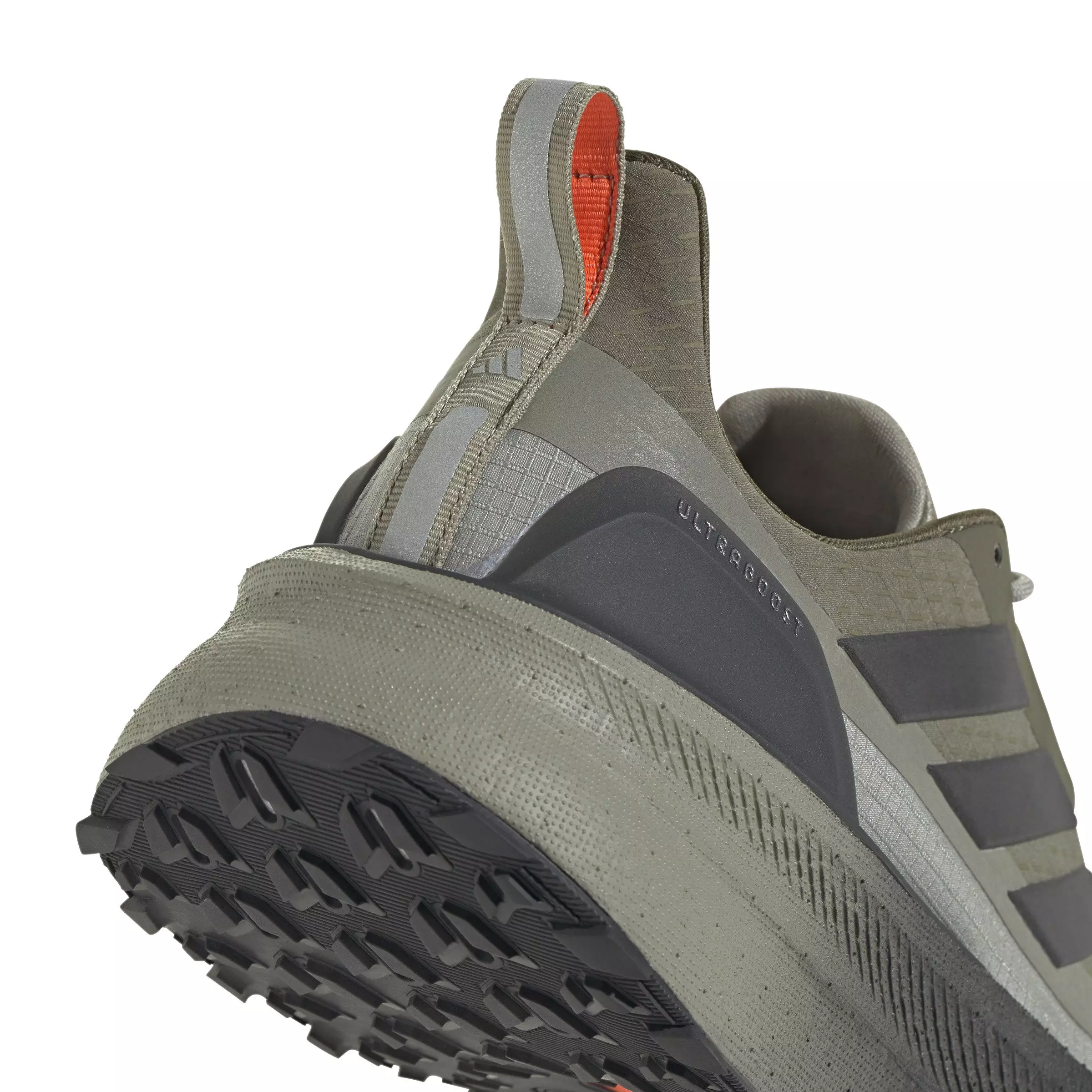 adidas Ultraboost 5 TR "Silver Pebble/Core Black/Impact Orange" Men's Running Shoe - SILVER/BLACK/ORANGE