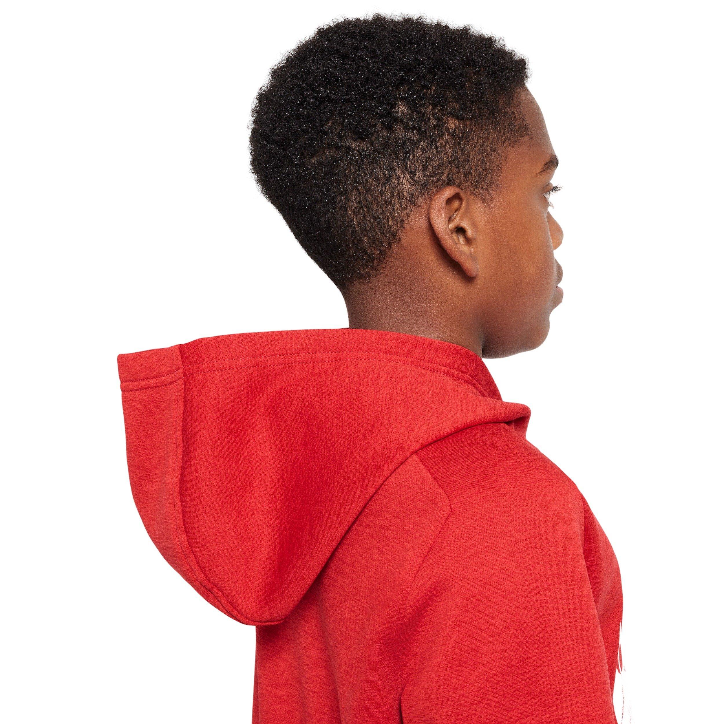 Nike Multi Stain Repel Therma-FIT Big Kids' Red Hoodie