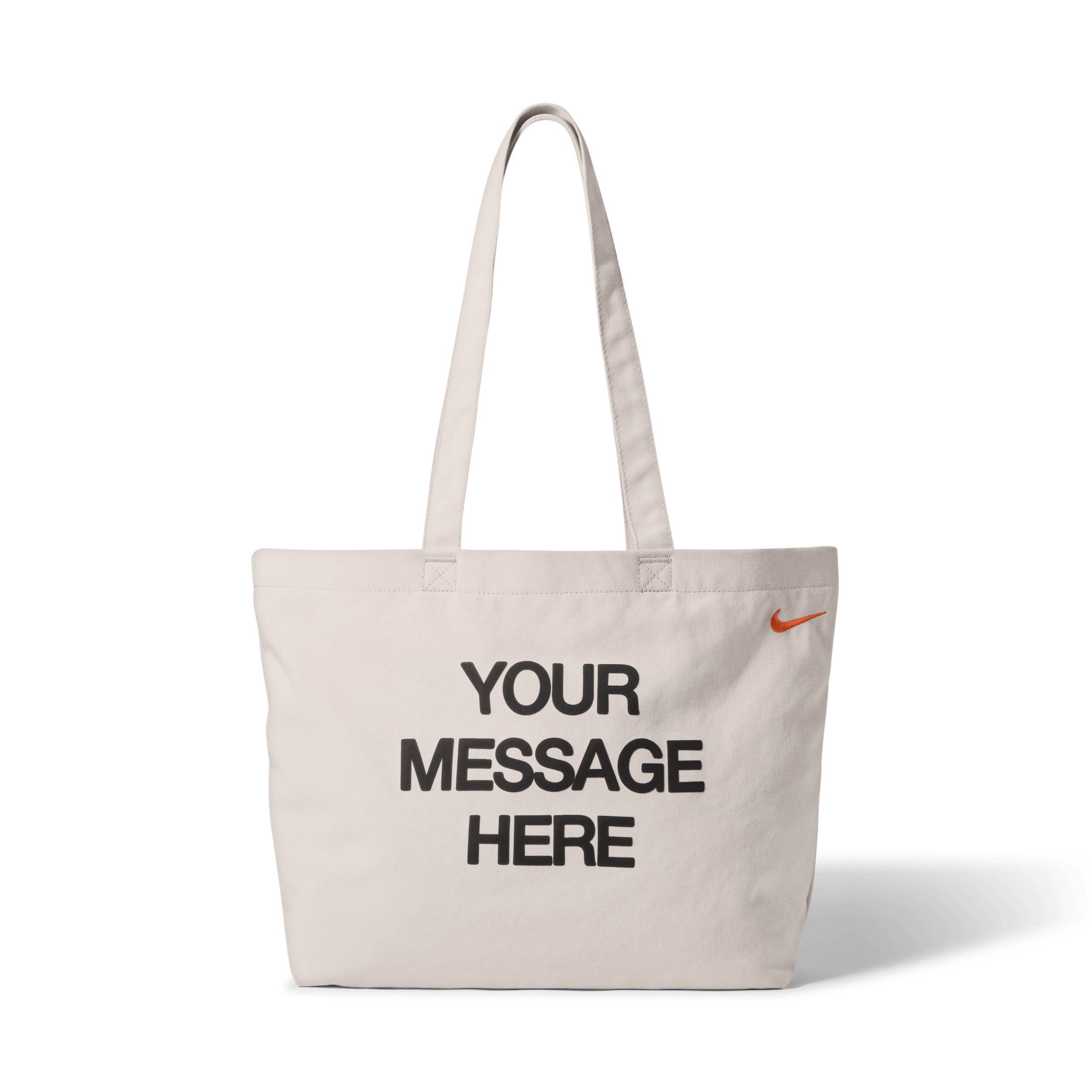 Nike Heritage "Your Message Here" Oatmeal/Safety Orange/Safety Orange Tote