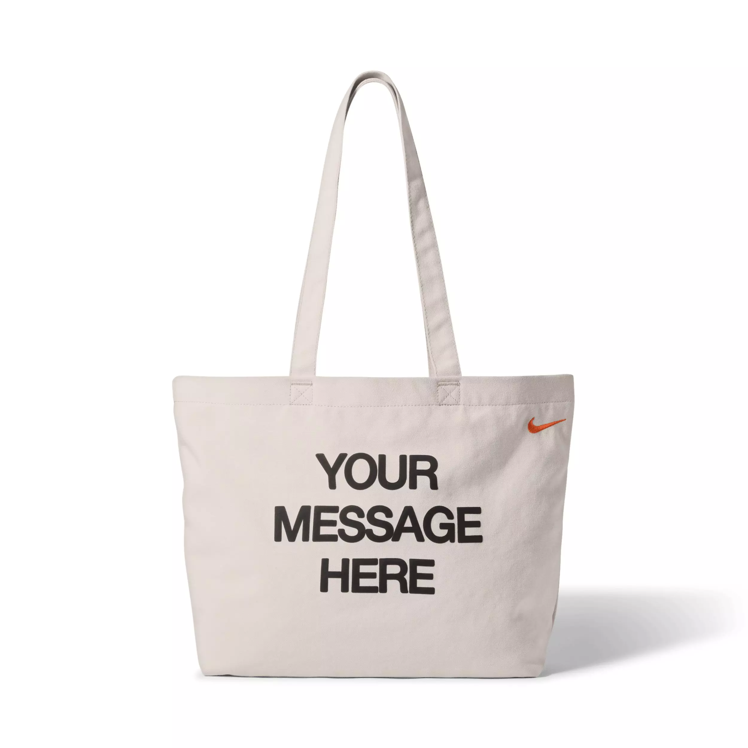 Nike Heritage "Your Message Here" Tote - Oatmeal/Safety Orange/Safety Orange - OATMEAL/ORANGE/ORANGE