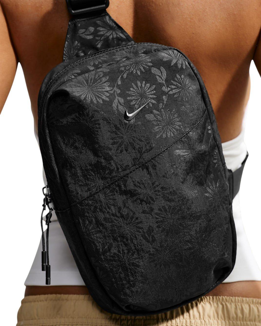 Nike Aura Floral Cross-Body Bag - Black - BLACK