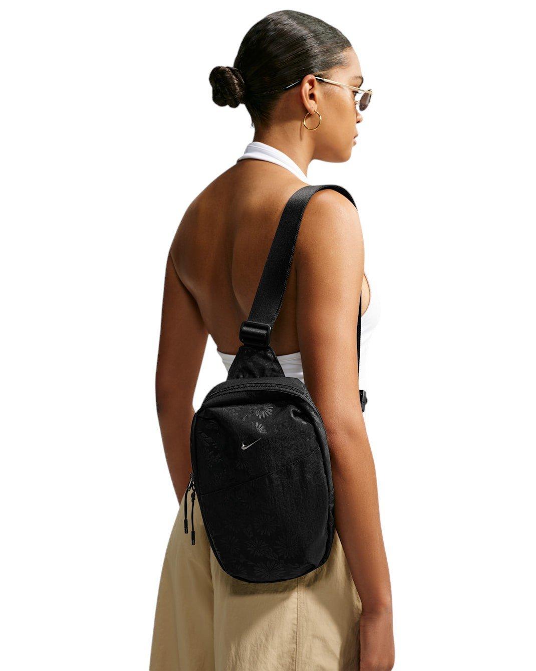 Nike Aura Floral Cross-Body Bag - Black - BLACK
